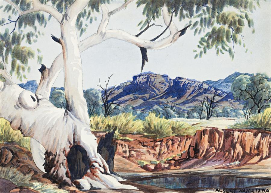 GHOST GUM AND WATERHOLE
