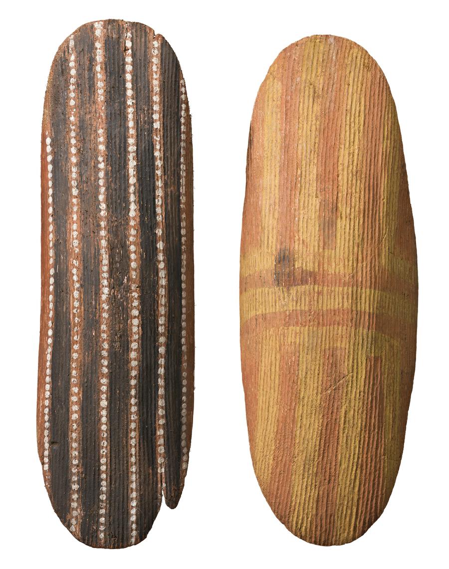 PAIR OF CENTRAL DESERT SHIELDS