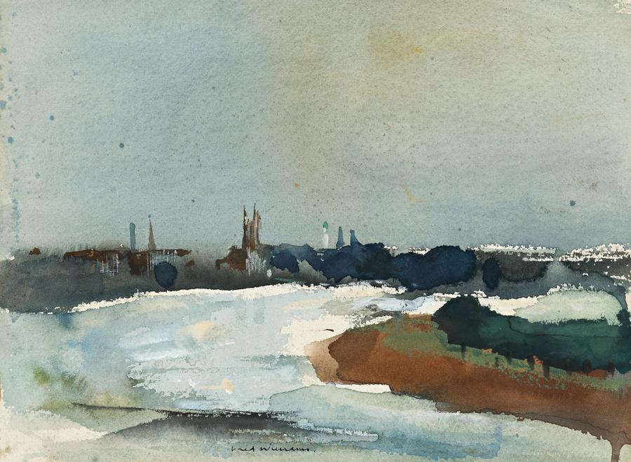 THE THAMES TOWARDS HAMMERSMITH CHISWICK
