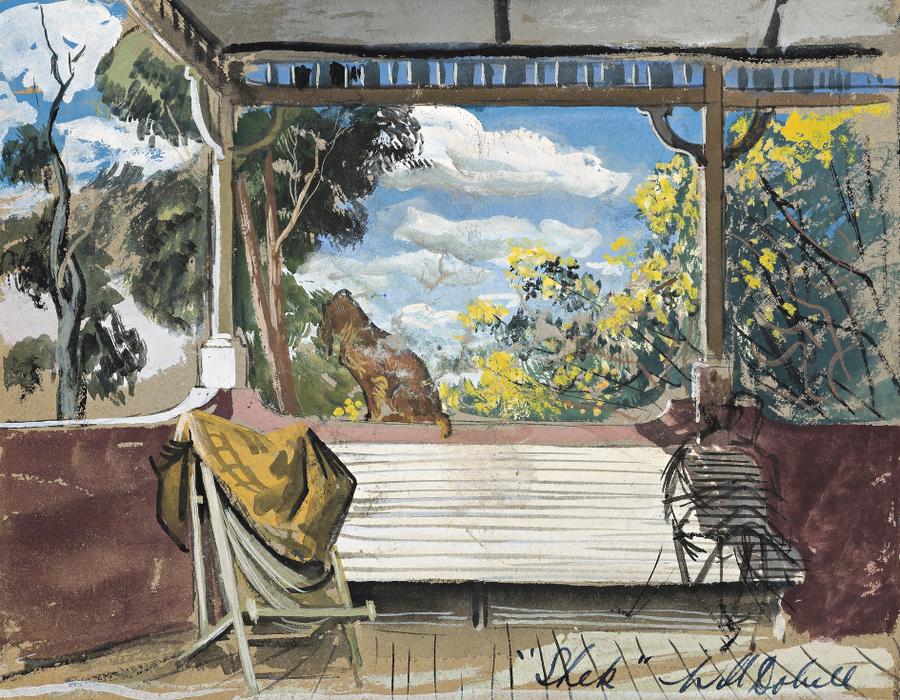 SHEK ON THE VERANDAH, THE ARTIST’S HOUSE, WANGI