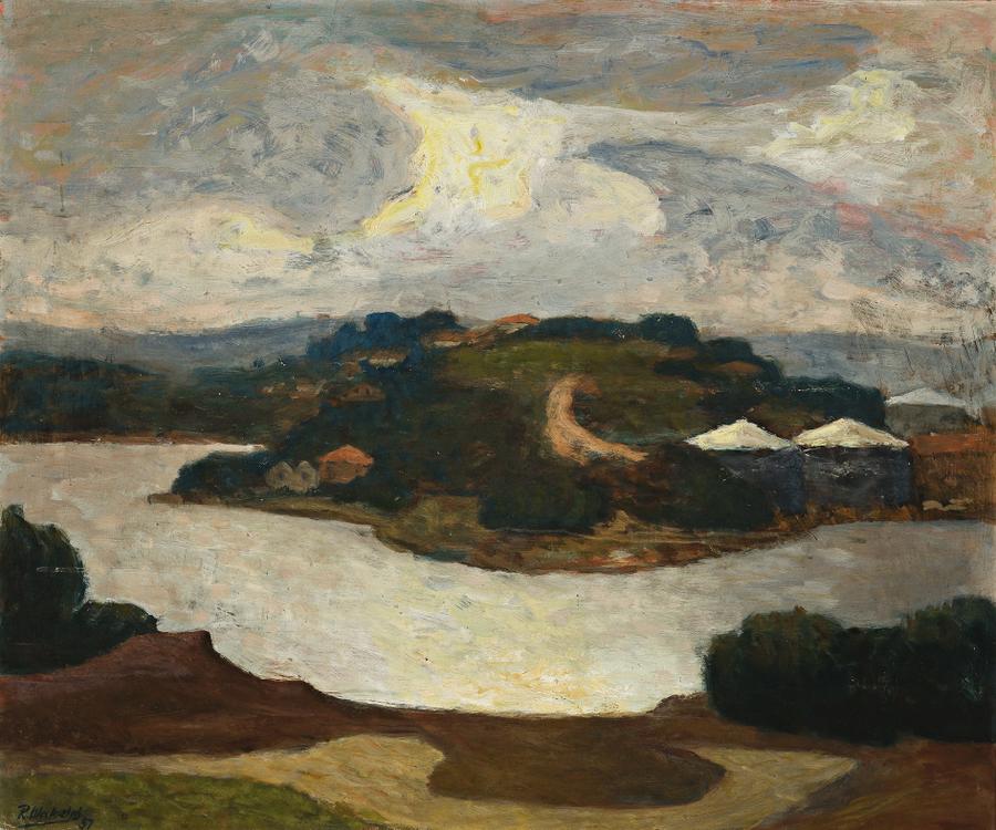 HAWKESBURY RIVER LANDSCAPE WITH HOUSES