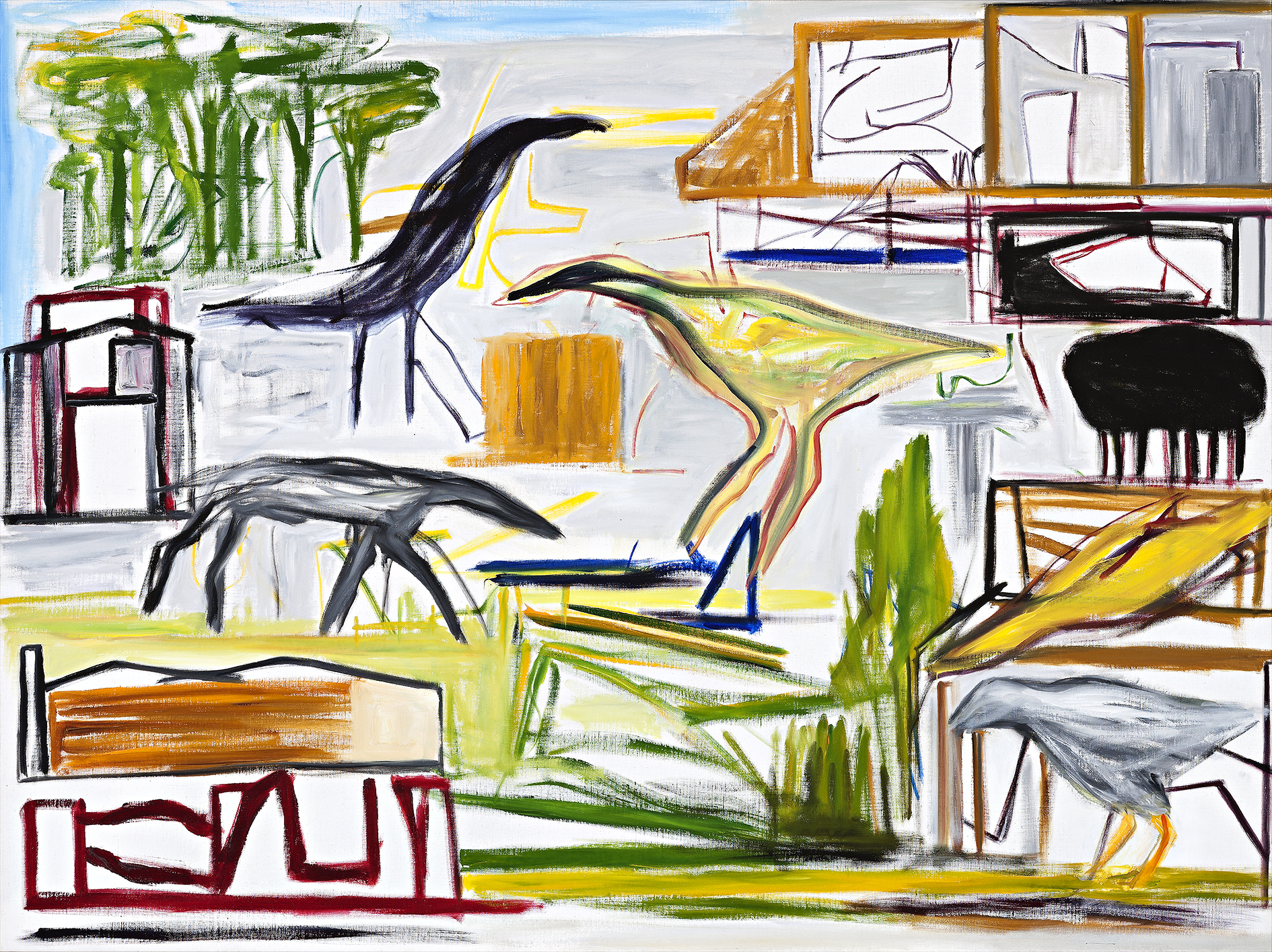 FARMYARD WITH WHITE LIVORNO, 2001 –