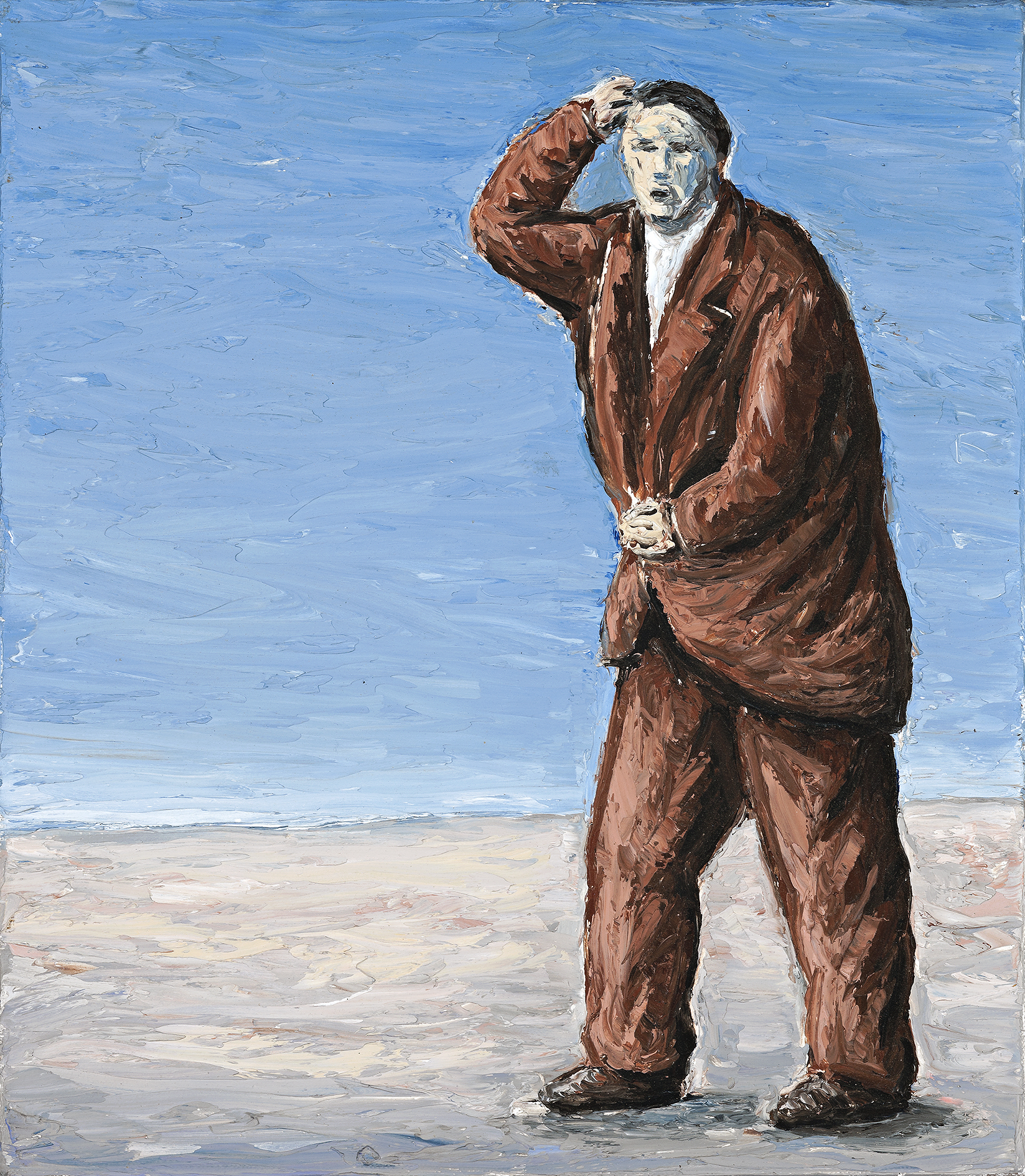 PAINTING 1997 (FIGURE SCRATCHING HEAD)