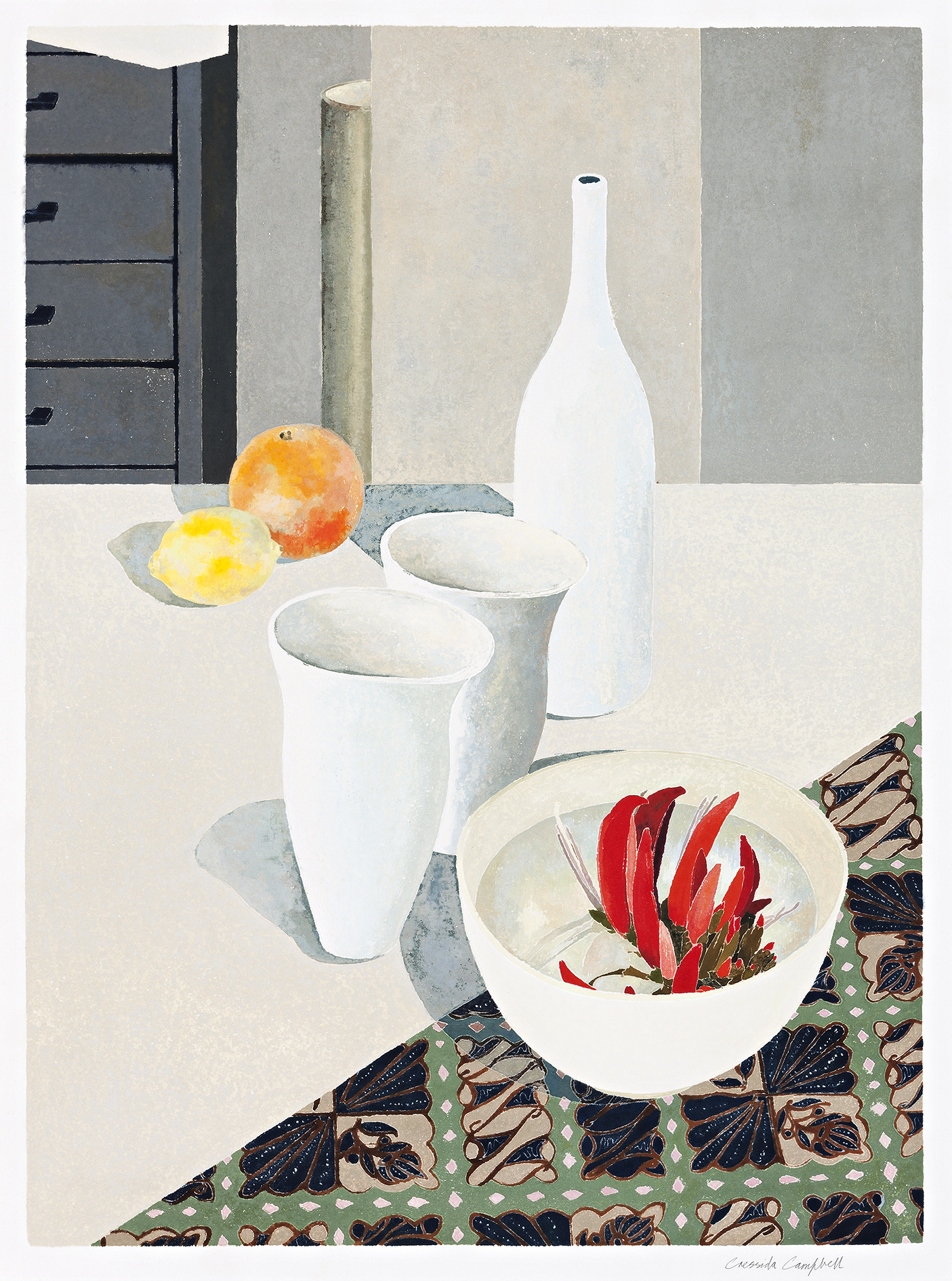 CERAMICS WITH CORAL FLOWER