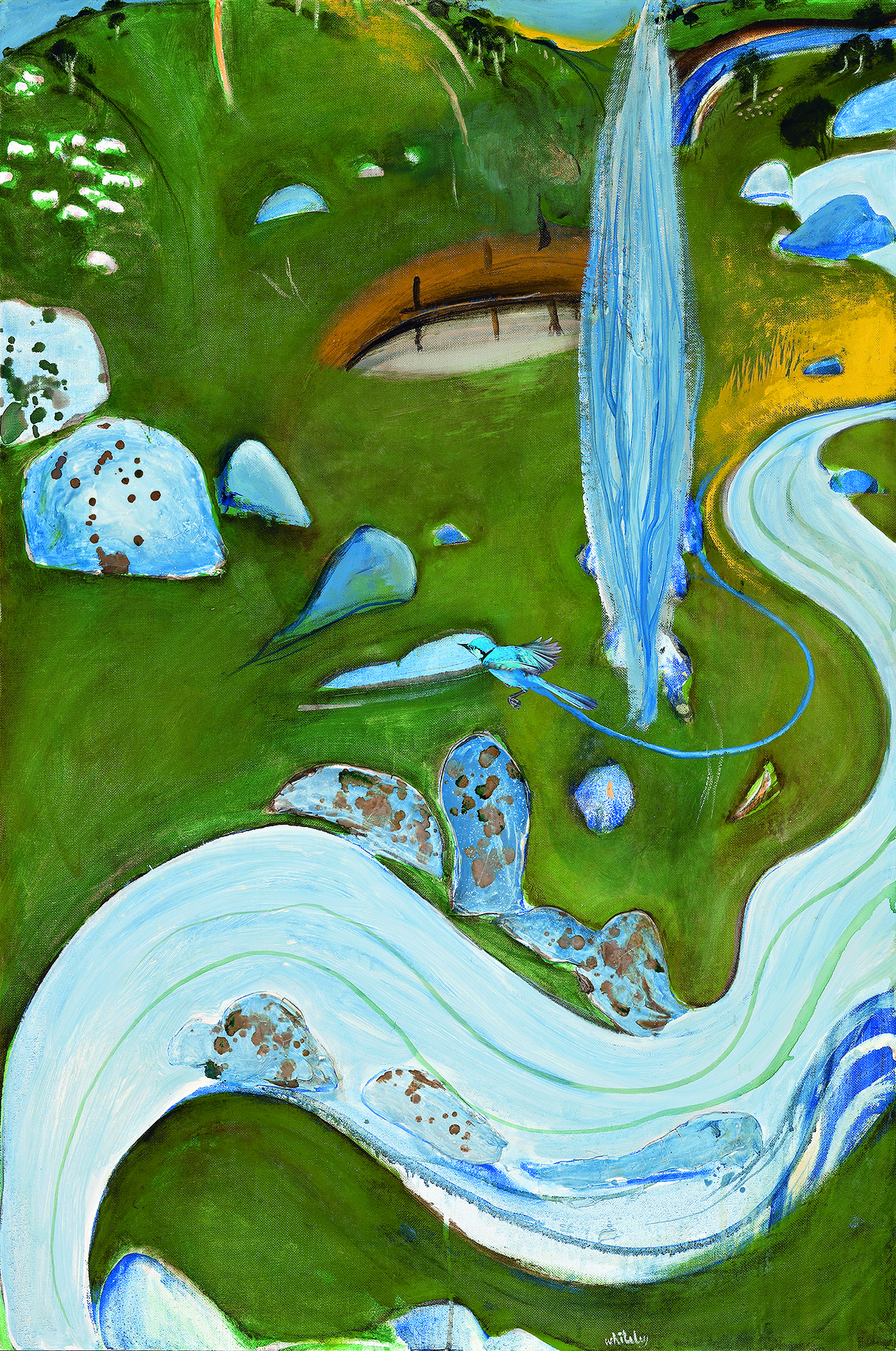 BLUE AND GREEN PADDOCK
