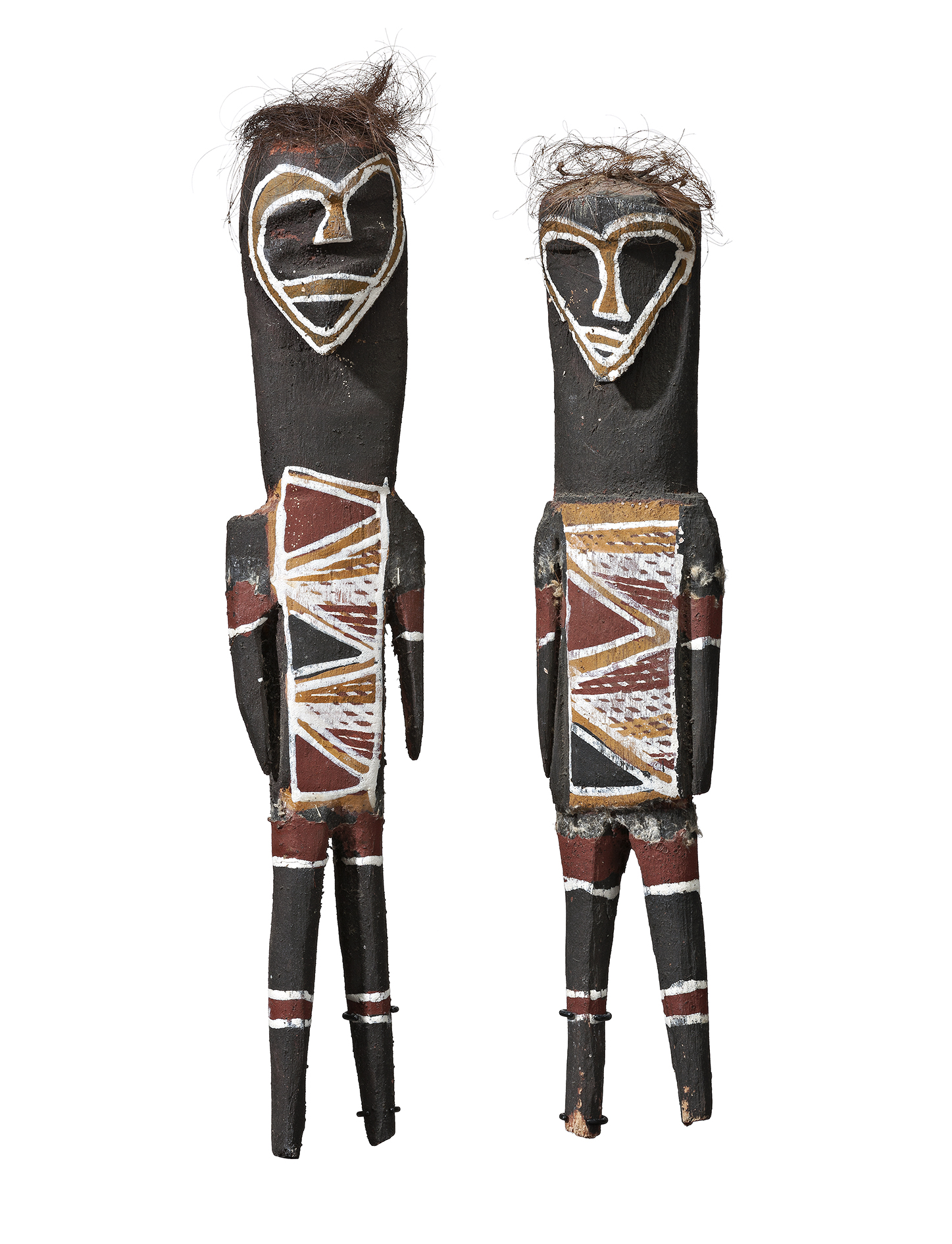 A PAIR OF SMALL MOKUY FIGURE
