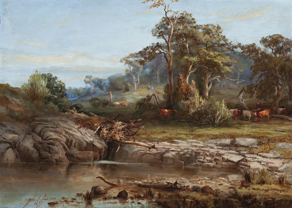 VICTORIAN LANDSCAPE WITH CATTLE
