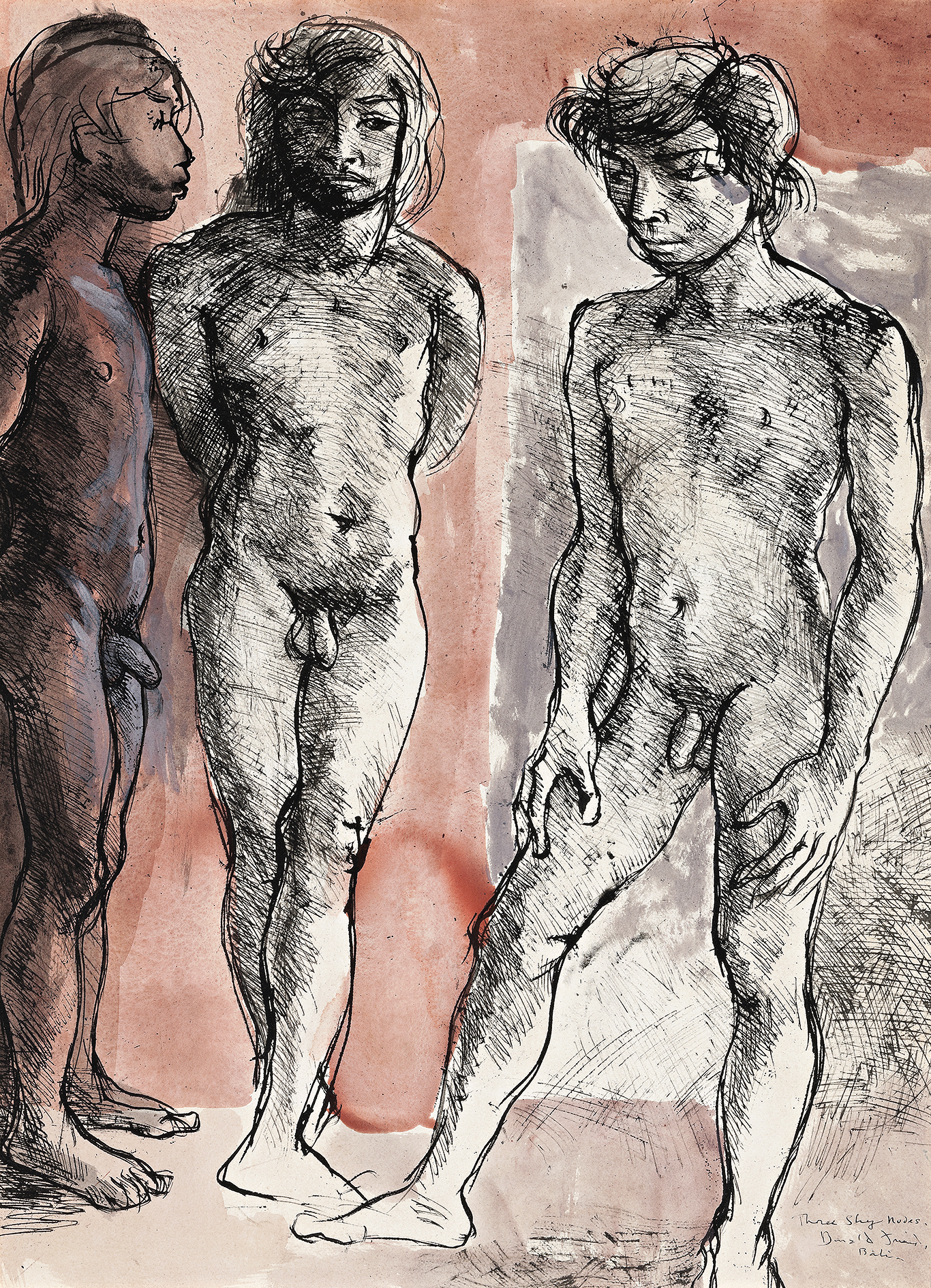 THREE SHY NUDES, BALI