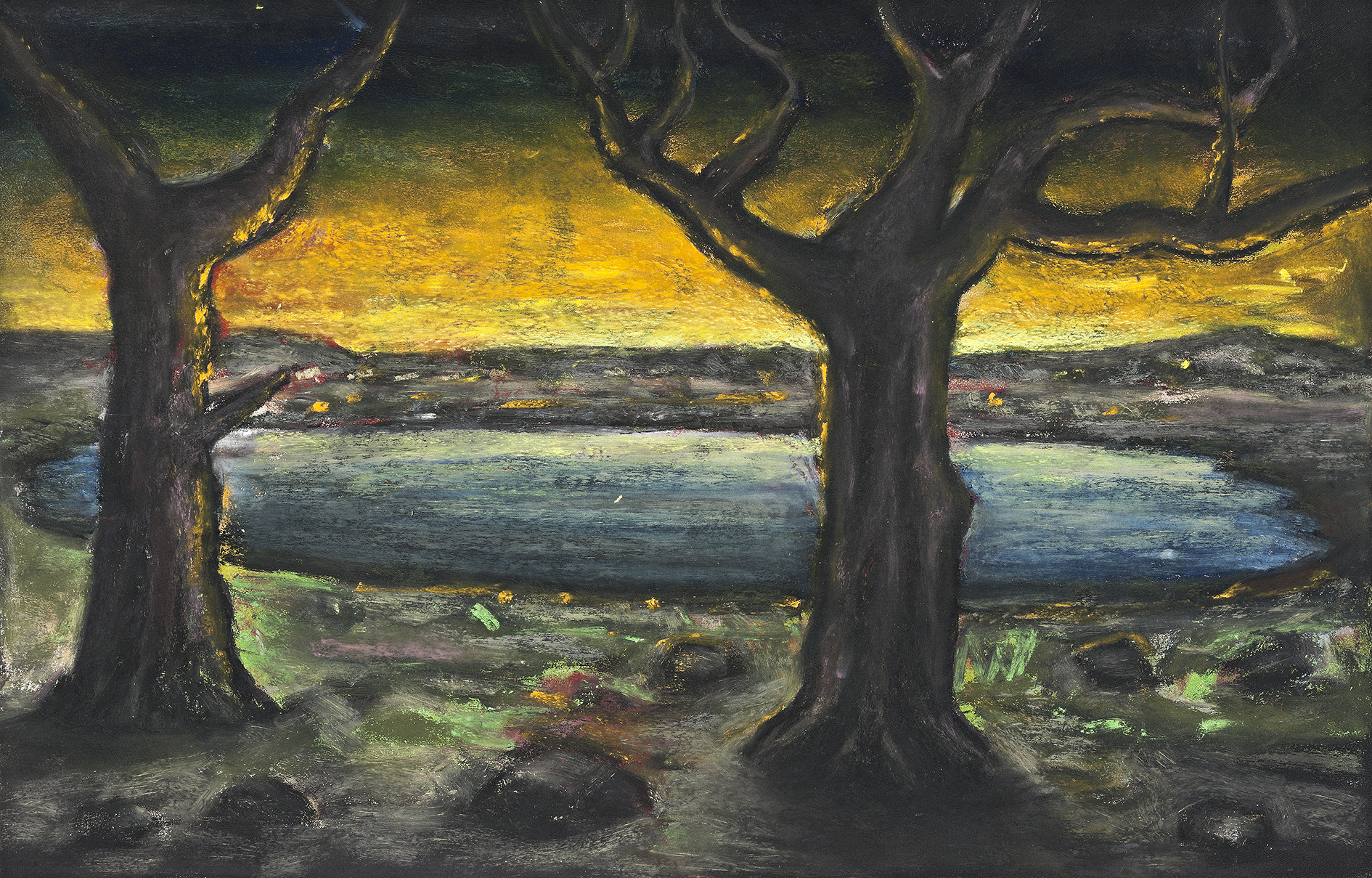 DRAWING (TWO TREES AND LAKE), 1992 –