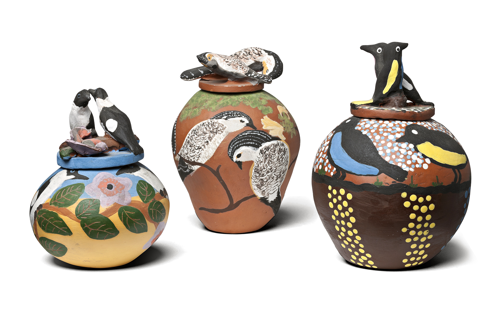 THREE HERMANNSBURG POTS, 1995 –