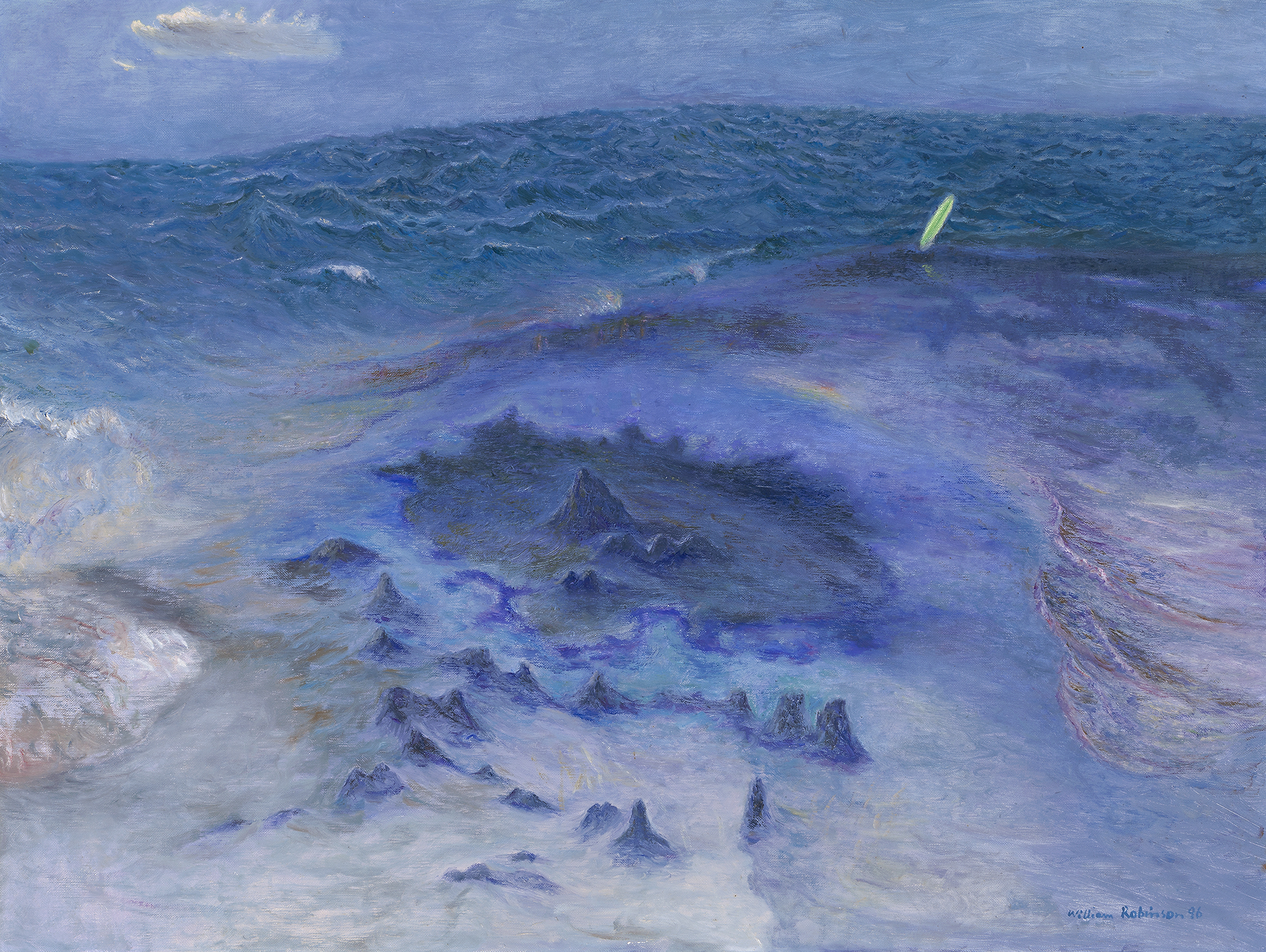 SEASCAPE WITH SURFBOARD