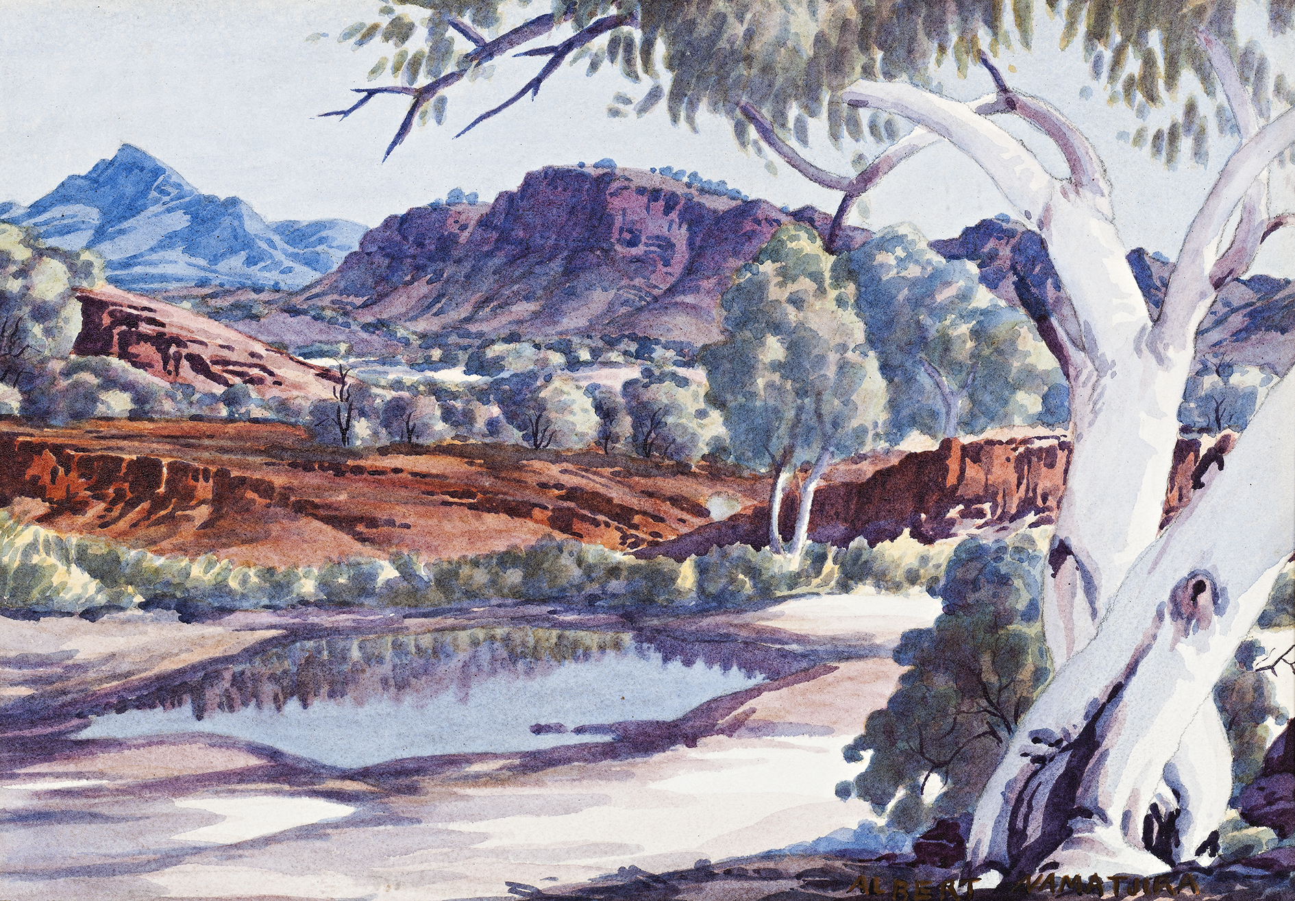 WATERHOLE AND GHOST GUM