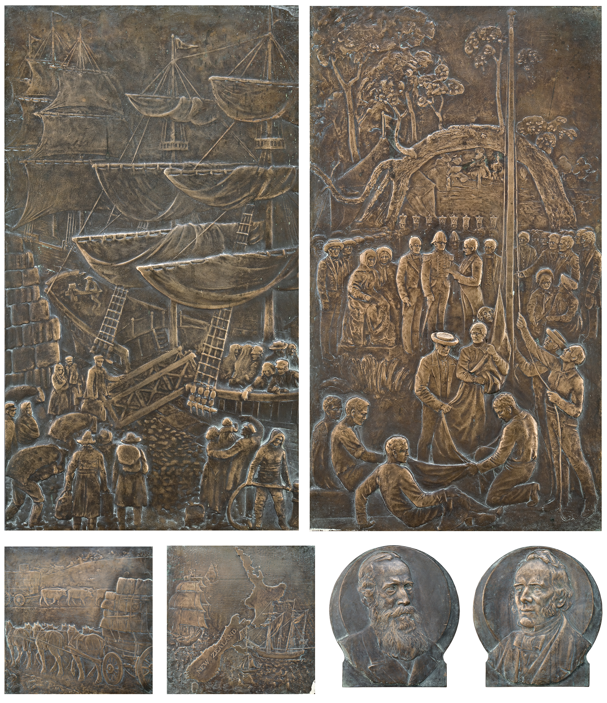 ANGAS MEMORIAL BRONZE RELIEFS