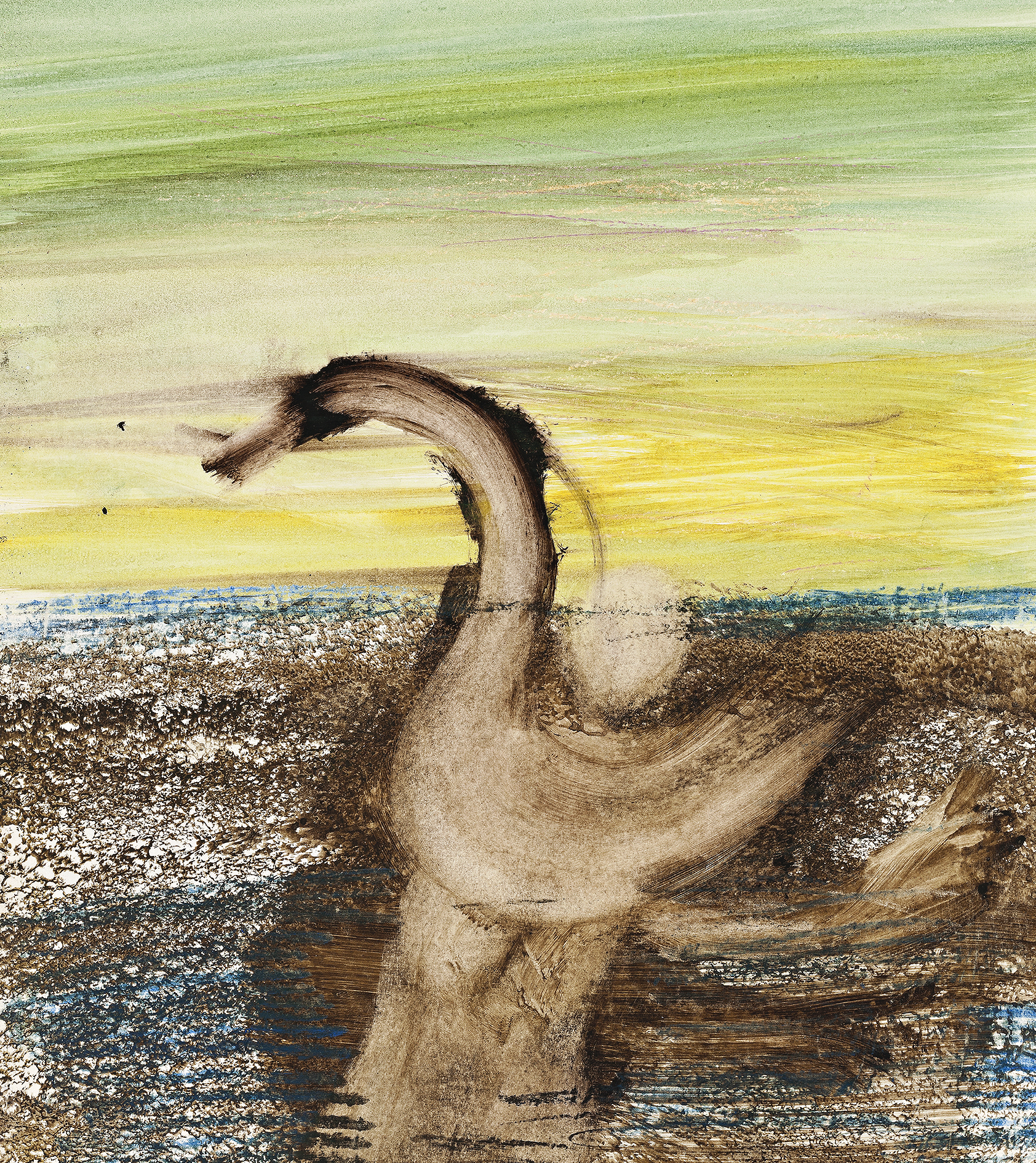 LEDA AND SWAN (GREEN LANDSCAPE)