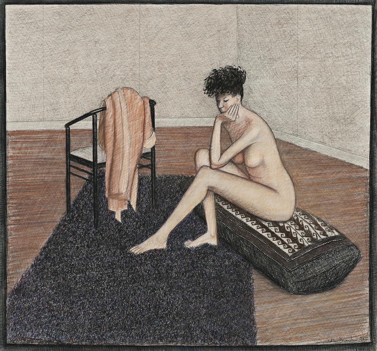 NUDE WITH PURPLE RUG