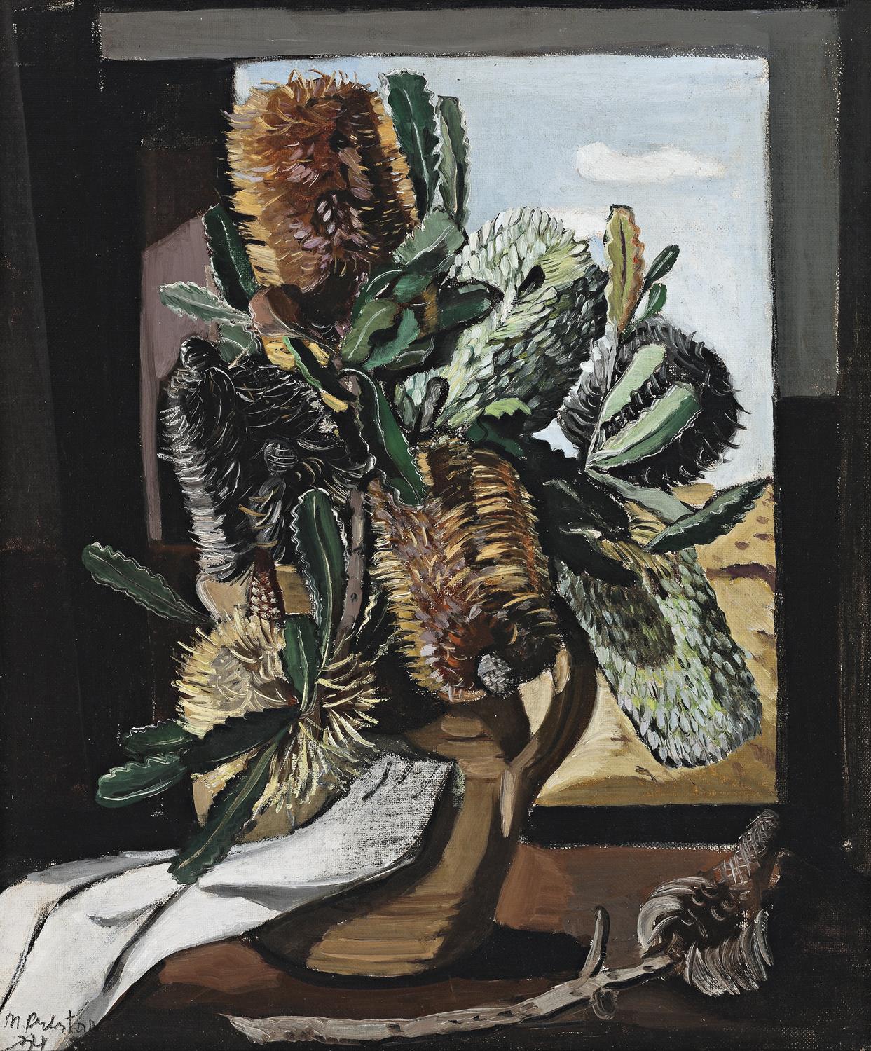 BANKSIA ON A WINDOW LEDGE