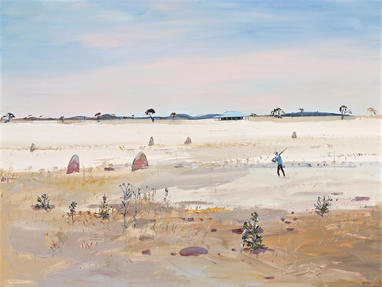 WIMMERA LANDSCAPE WITH HUNTER