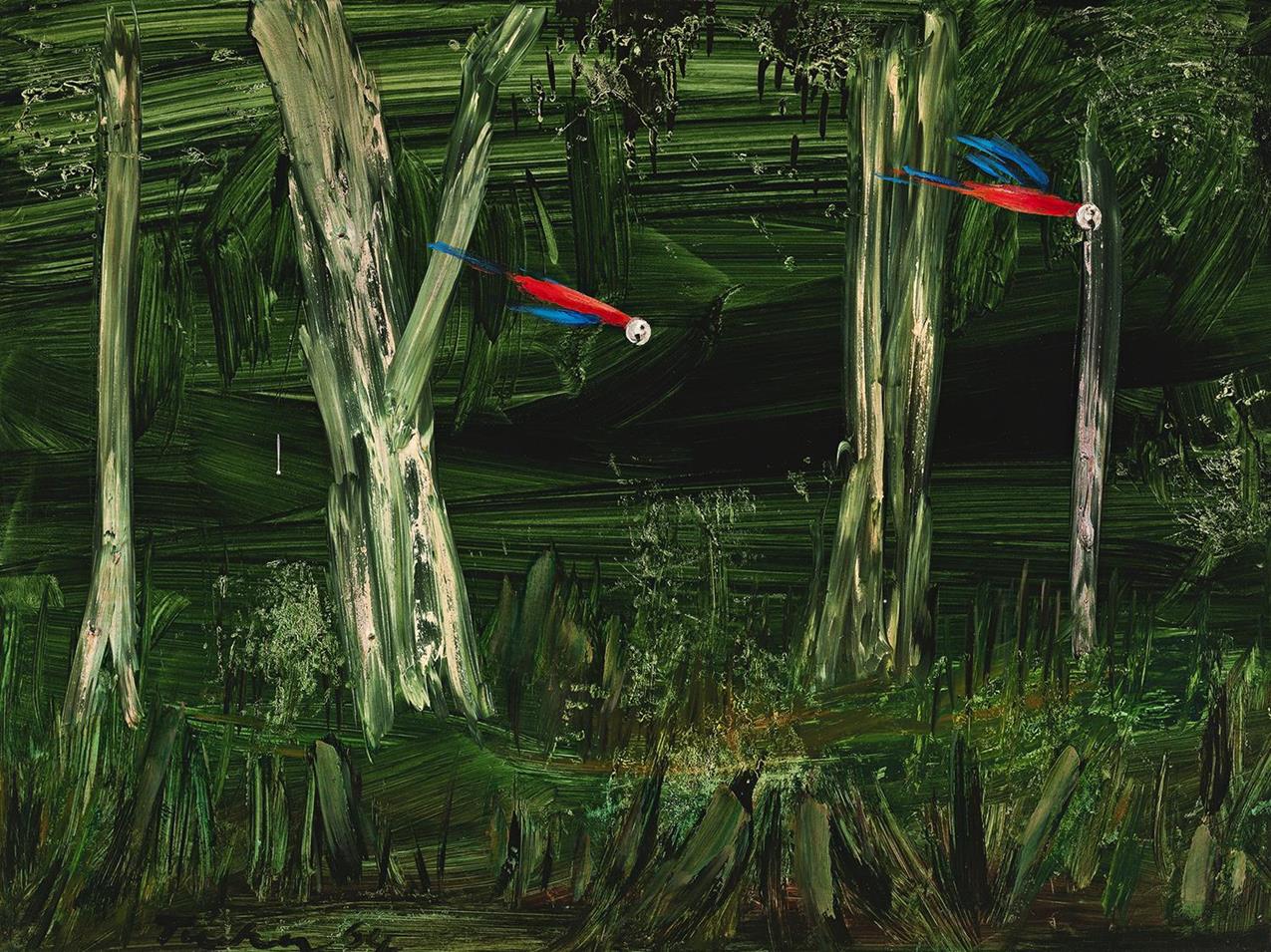 PARROTS THROUGH THE TREES