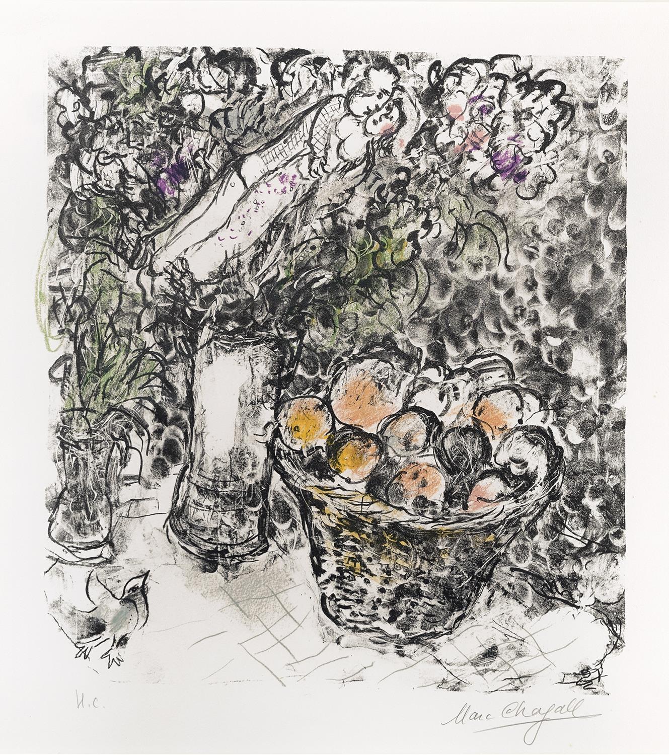 COUPLE AU PANIER DE FRUITS