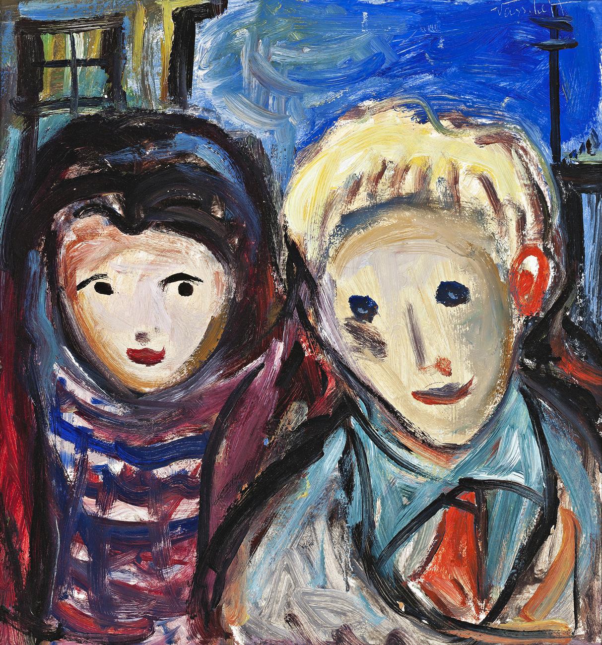 GIRL AND BOY WATCHING ME PAINT