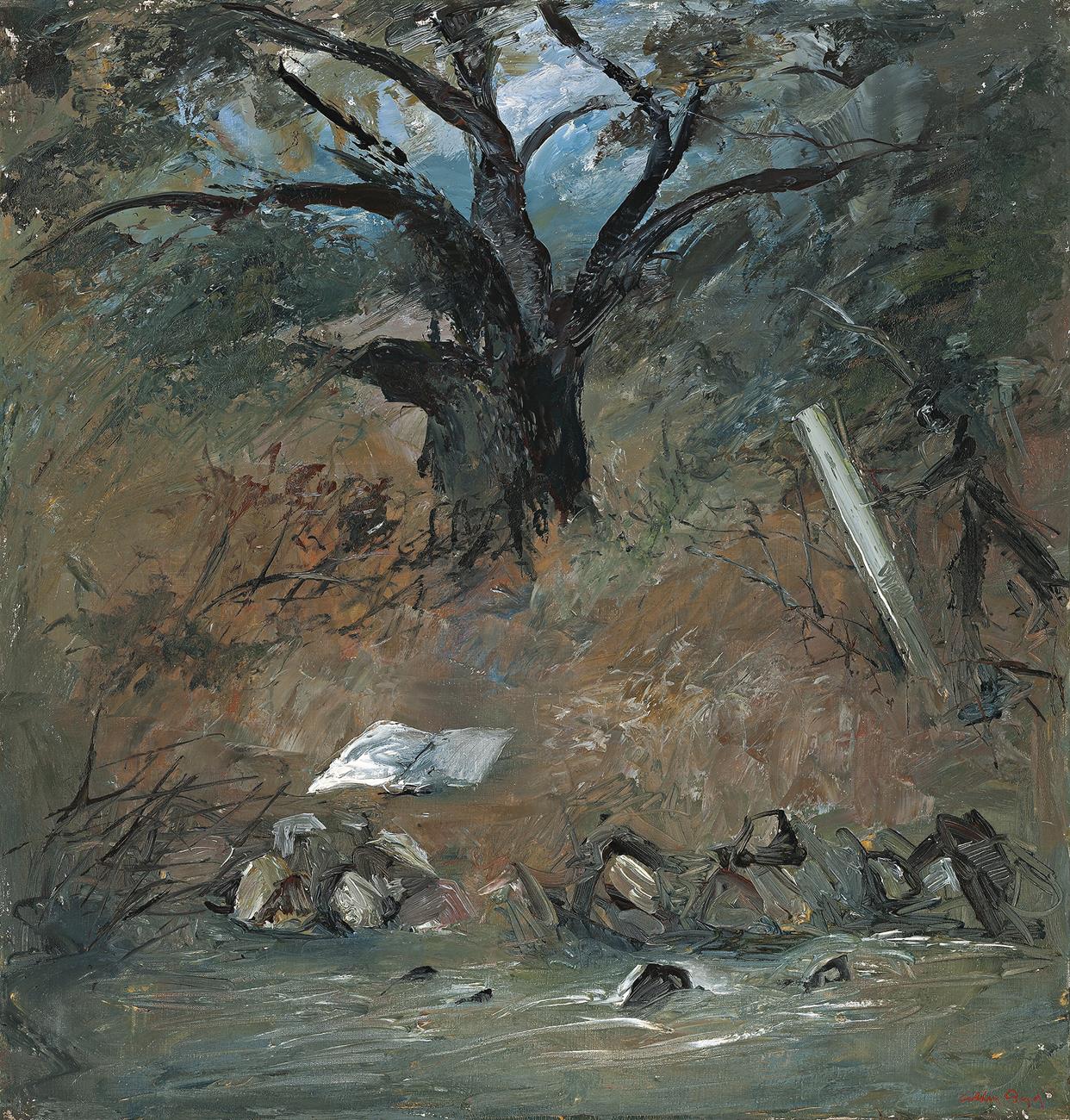 ROCK AND LARGE TREE