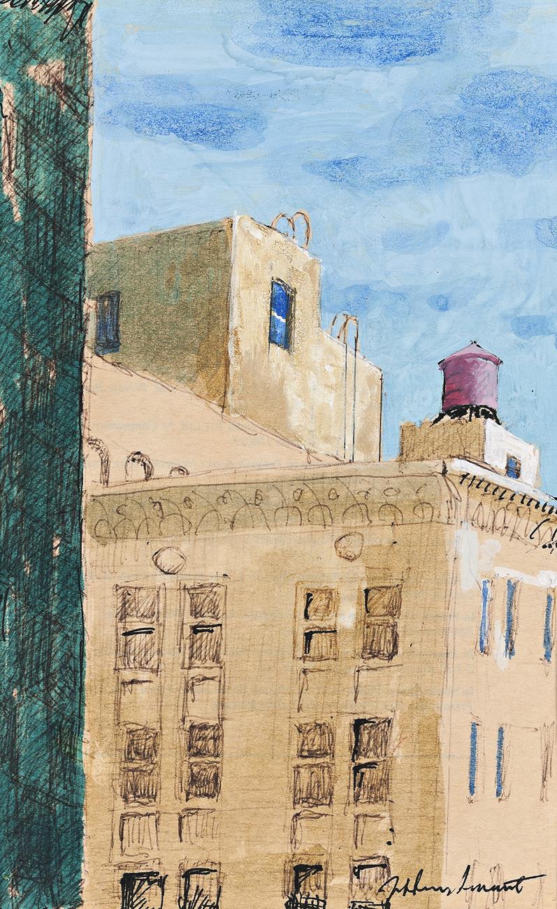 STUDY FOR ‘NEW YORK (VIEW FROM THE ARTISTS’ WINDOW)’