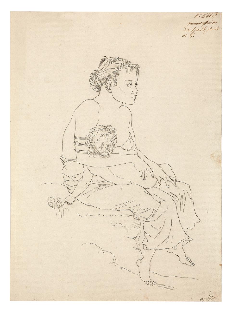 (FULL–LENGTH PORTRAIT OF A TIMORESE WOMAN HOLDING HER BABY)