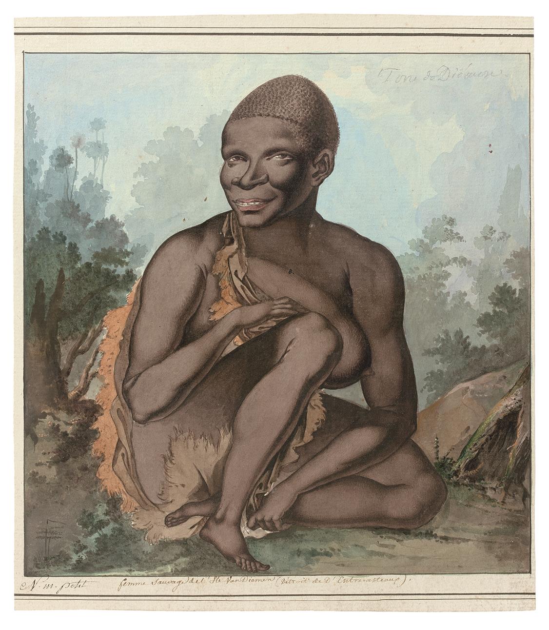 FEMME SAUVAGE DE L’ÎLE VAN DIEMEN (DÉTROIT DE D’ENTRECASTEAUX)