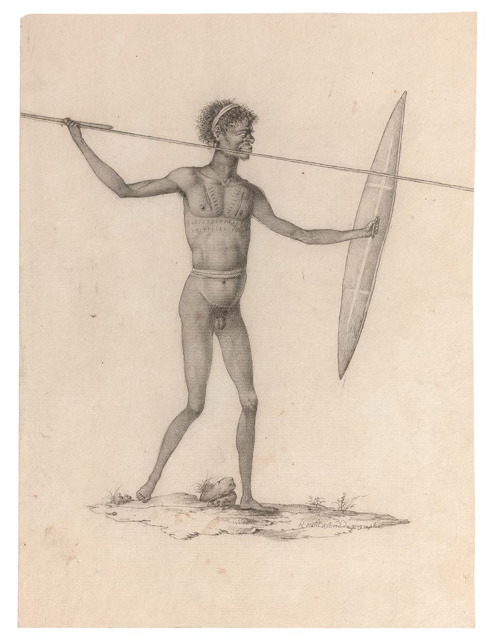 (ABORIGINAL WARRIOR WITH SPEAR)