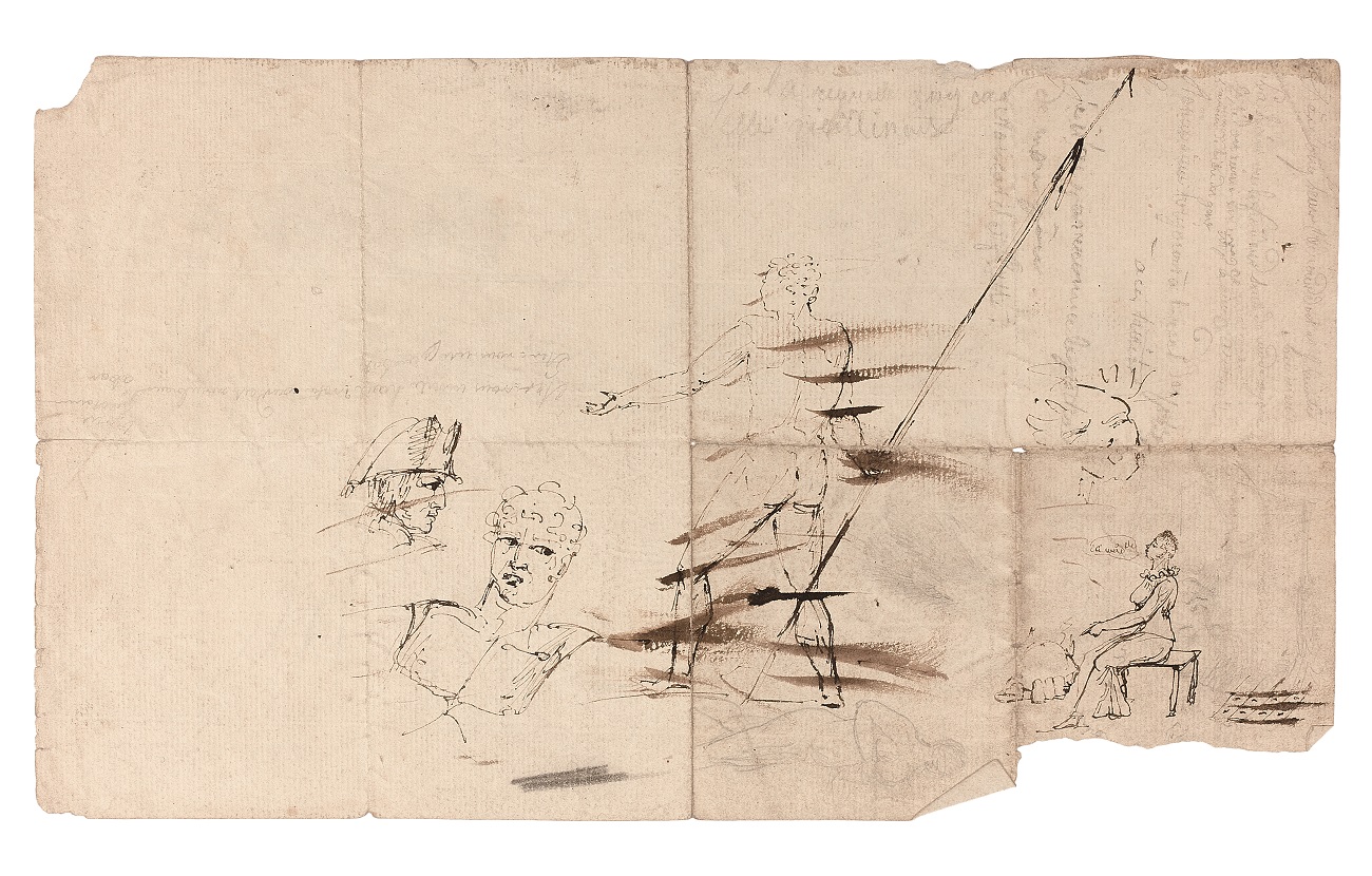 RECTO: (ABORIGINAL WOMAN BEING COMPETED FOR BY TWO RIVAL GROUPS OF THREE ABORIGINAL MEN)