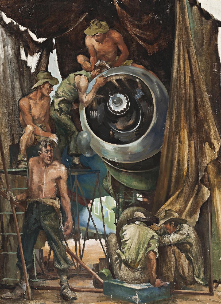 MAINTENANCE WORK ON A BEAUFIGHTER