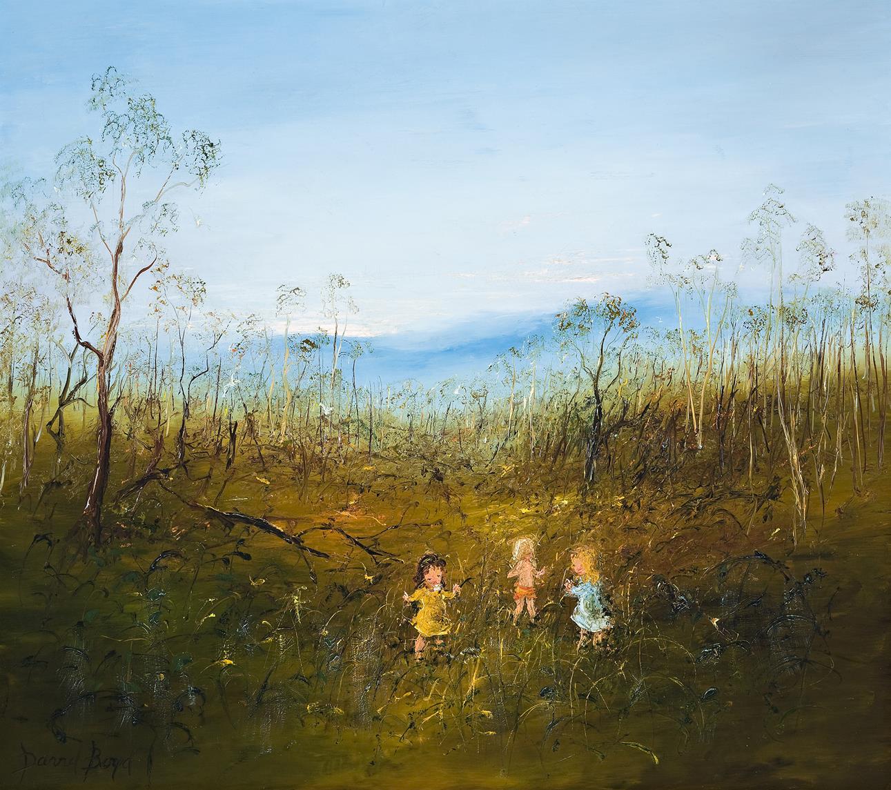 THREE FRIENDS IN THE WATTLE GROVE