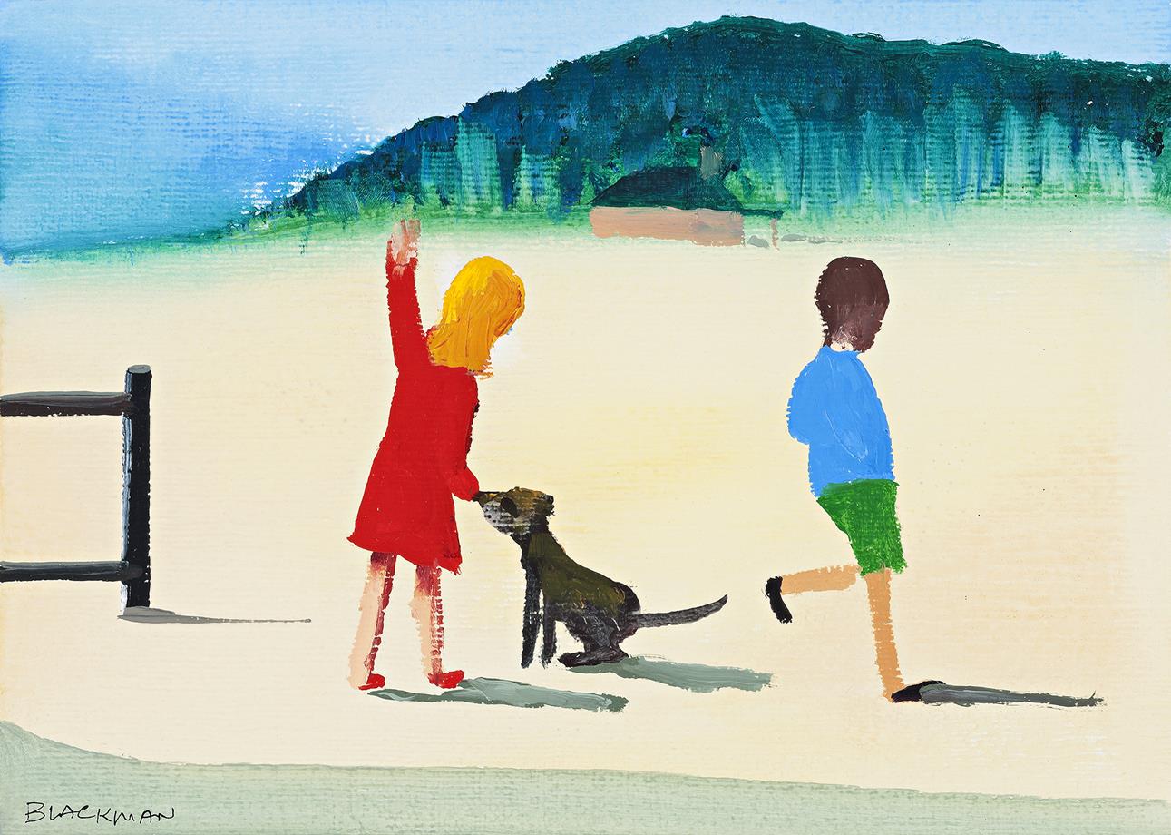 CHILDREN AND DOG PLAYING – GLASSHOUSE MOUNTAINS