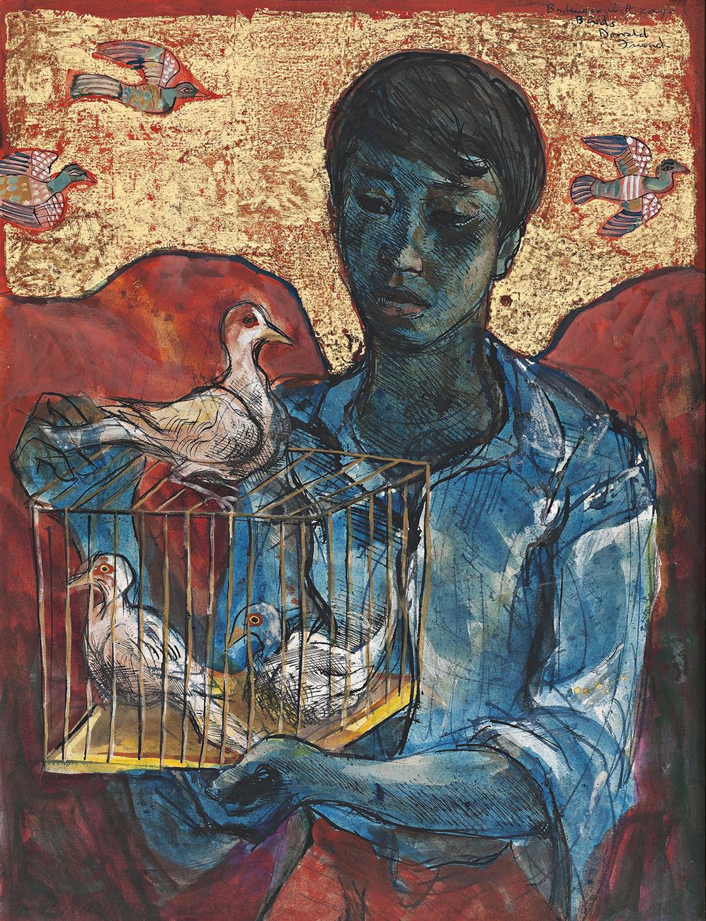 BALINESE WITH CAGE BIRDS
