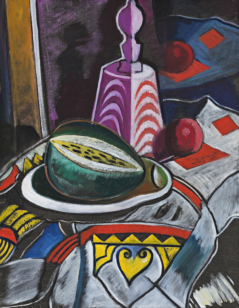 STILL LIFE WITH MELON AND BELL