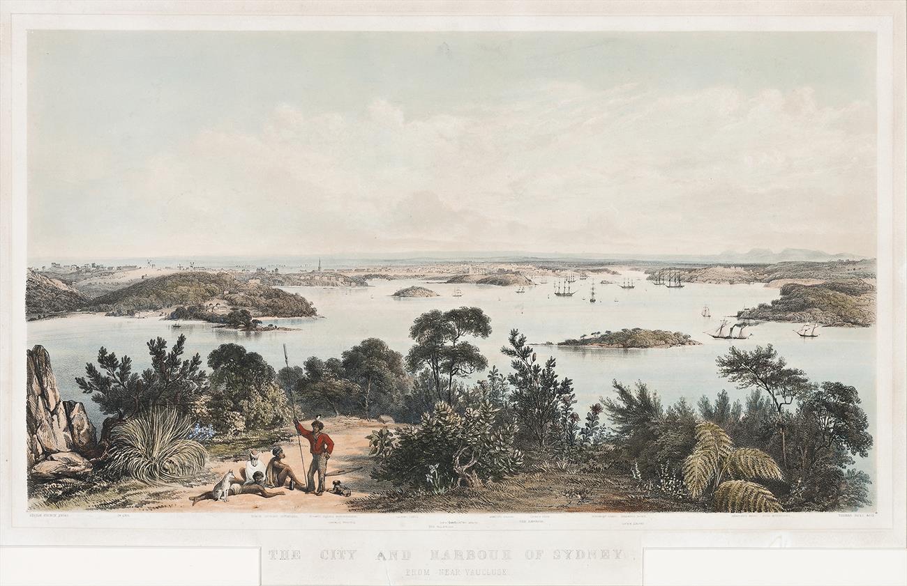 THE CITY AND HARBOUR OF SYDNEY FROM NEAR VAUCLUSE