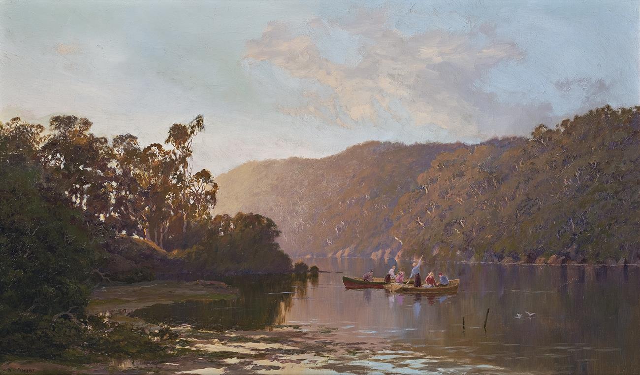 AN AUTUMN SUNSET, LANE COVE RIVER, N.S. WALES