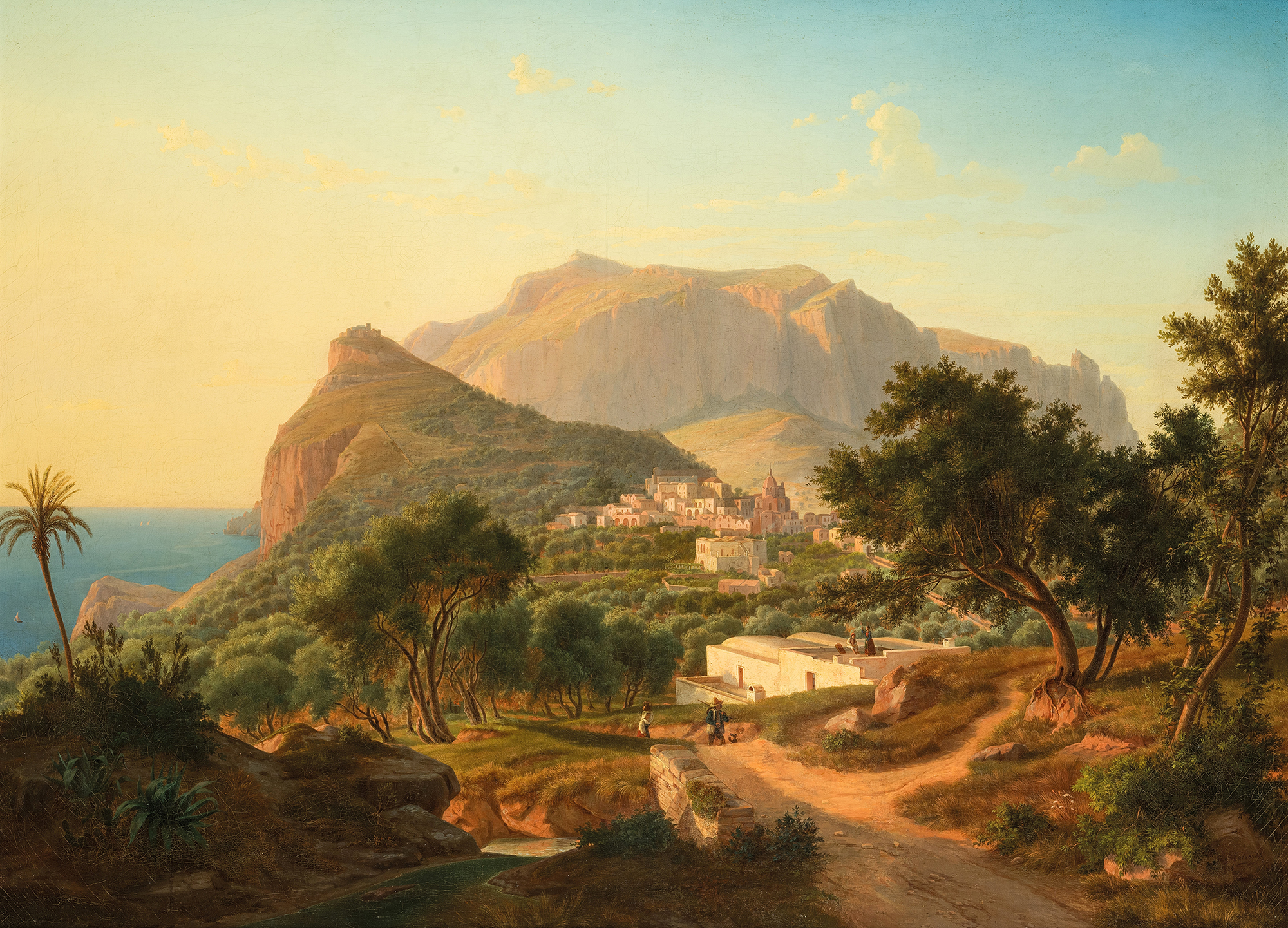 ABENDLANDSCHAFT VON DER INSEL CAPRI, 1846 (EVENING LANDSCAPE FROM THE ISLAND OF CAPRI)