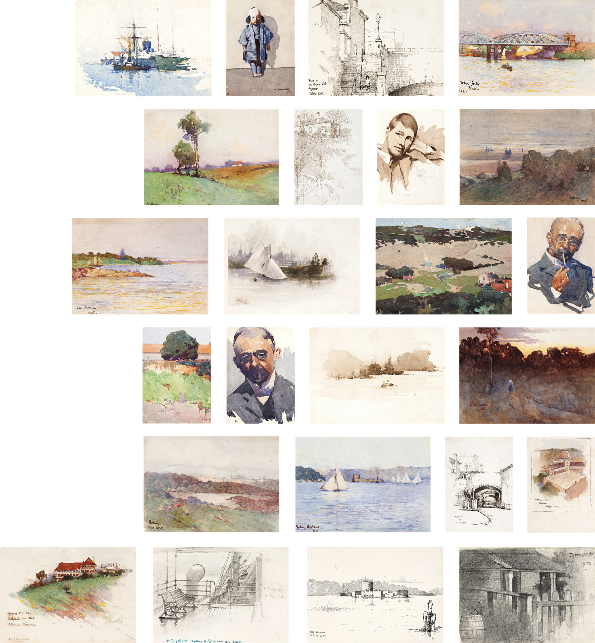 AN ALBUM OF 24 POSTCARDS, 1898 –