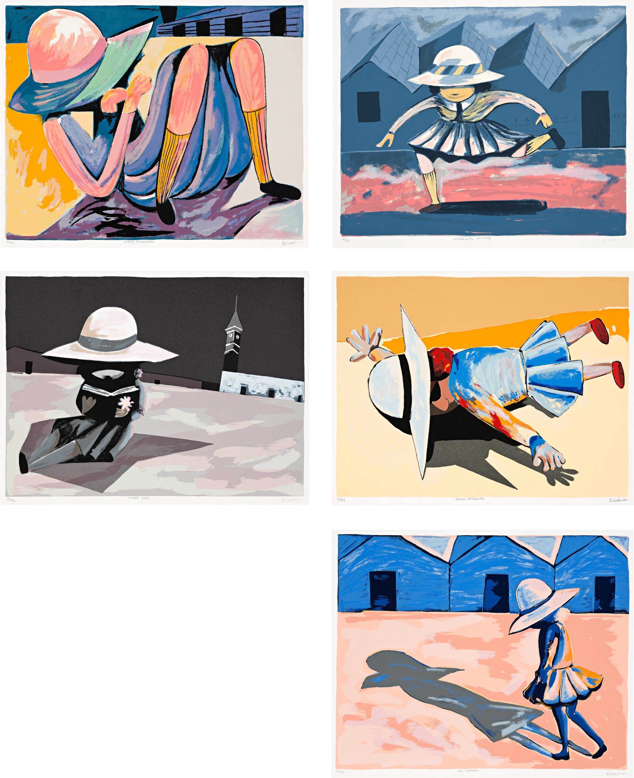 BLACKMAN SCHOOLGIRLS comprising: (i) Fallen Schoolgirl, (ii) The Shadow, (iii) There was, (iv) Hiding Schoolgirl, (v) Schoolgirl Jumping