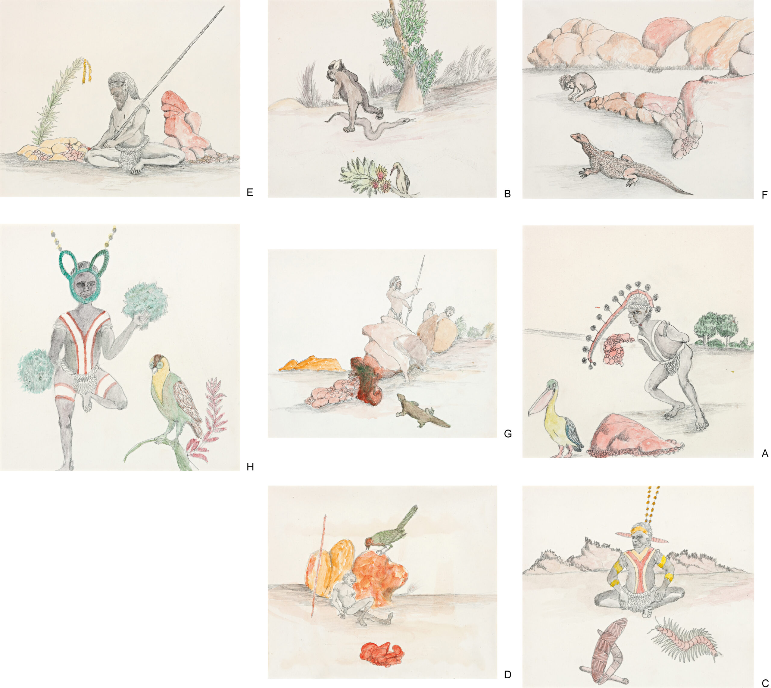 A SUITE OF EIGHT DRAWINGS