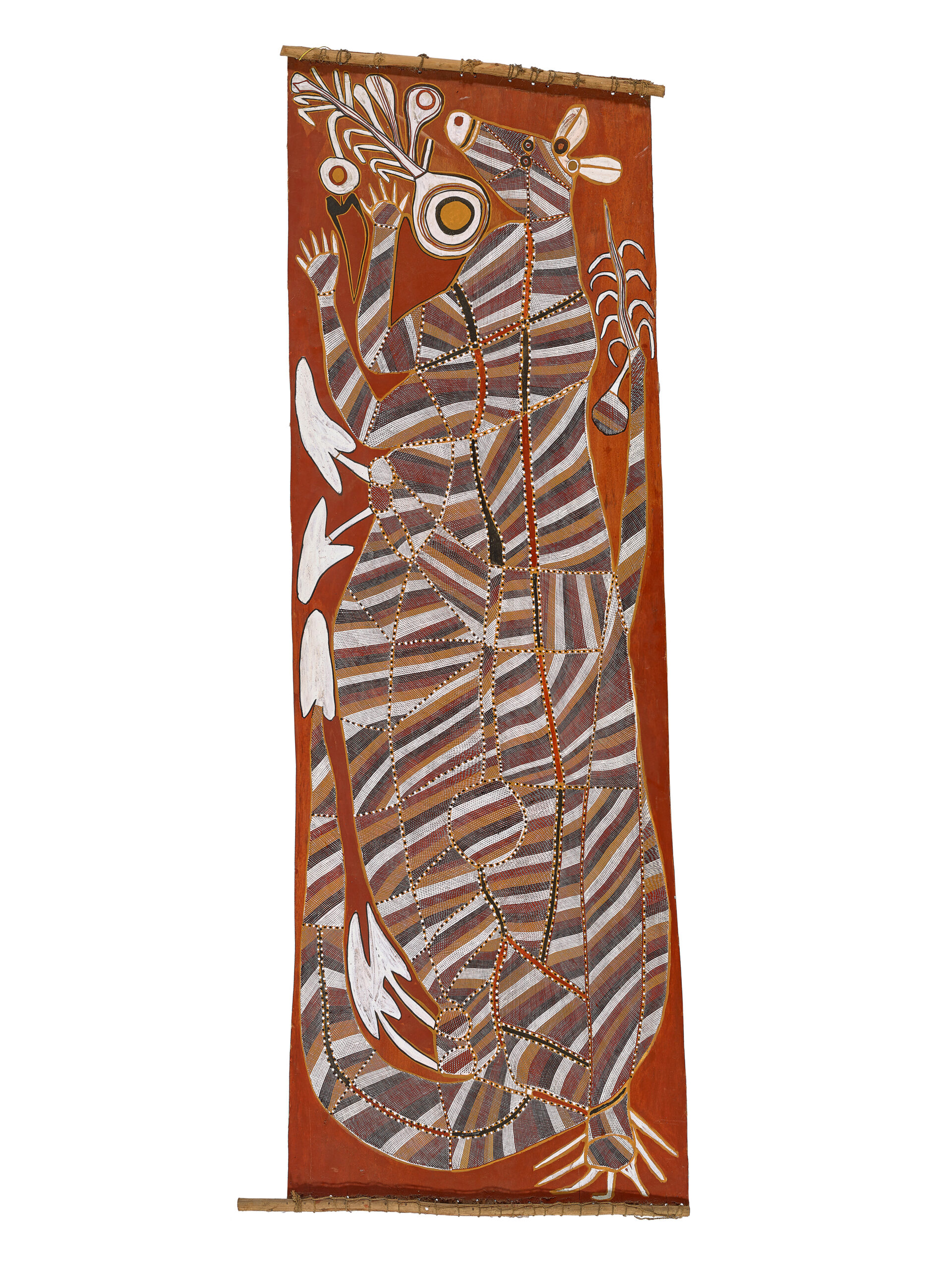 NGALYOD THE RAINBOW SERPENT IN THE FORM OF YINARNGA (KANGAROO)
