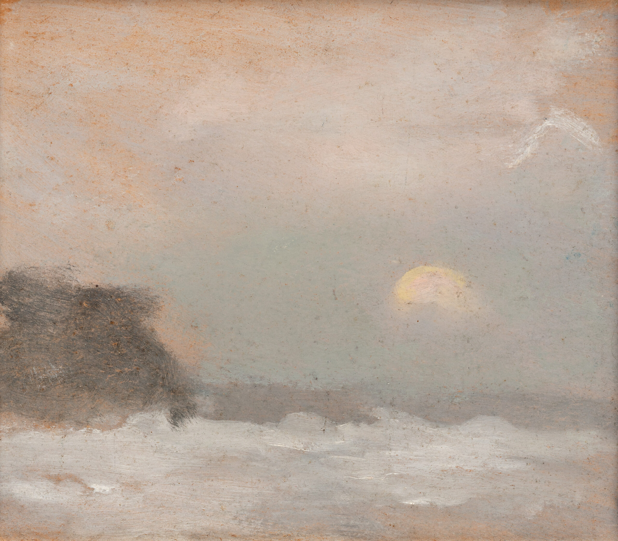 MOONRISE, BEAUMARIS (VERSO: SUNSET AND TREES)