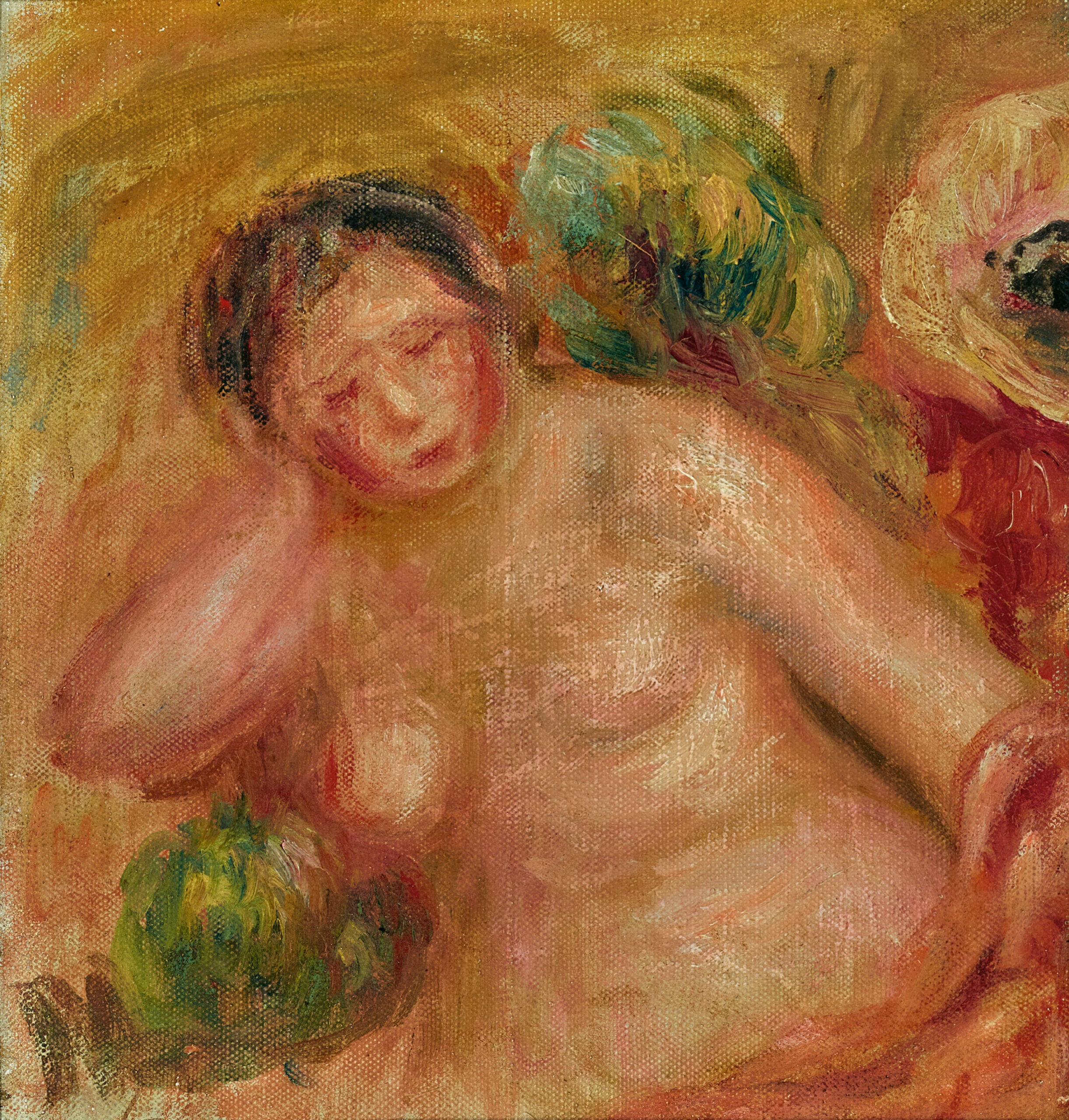 FEMME NUE ASSISE