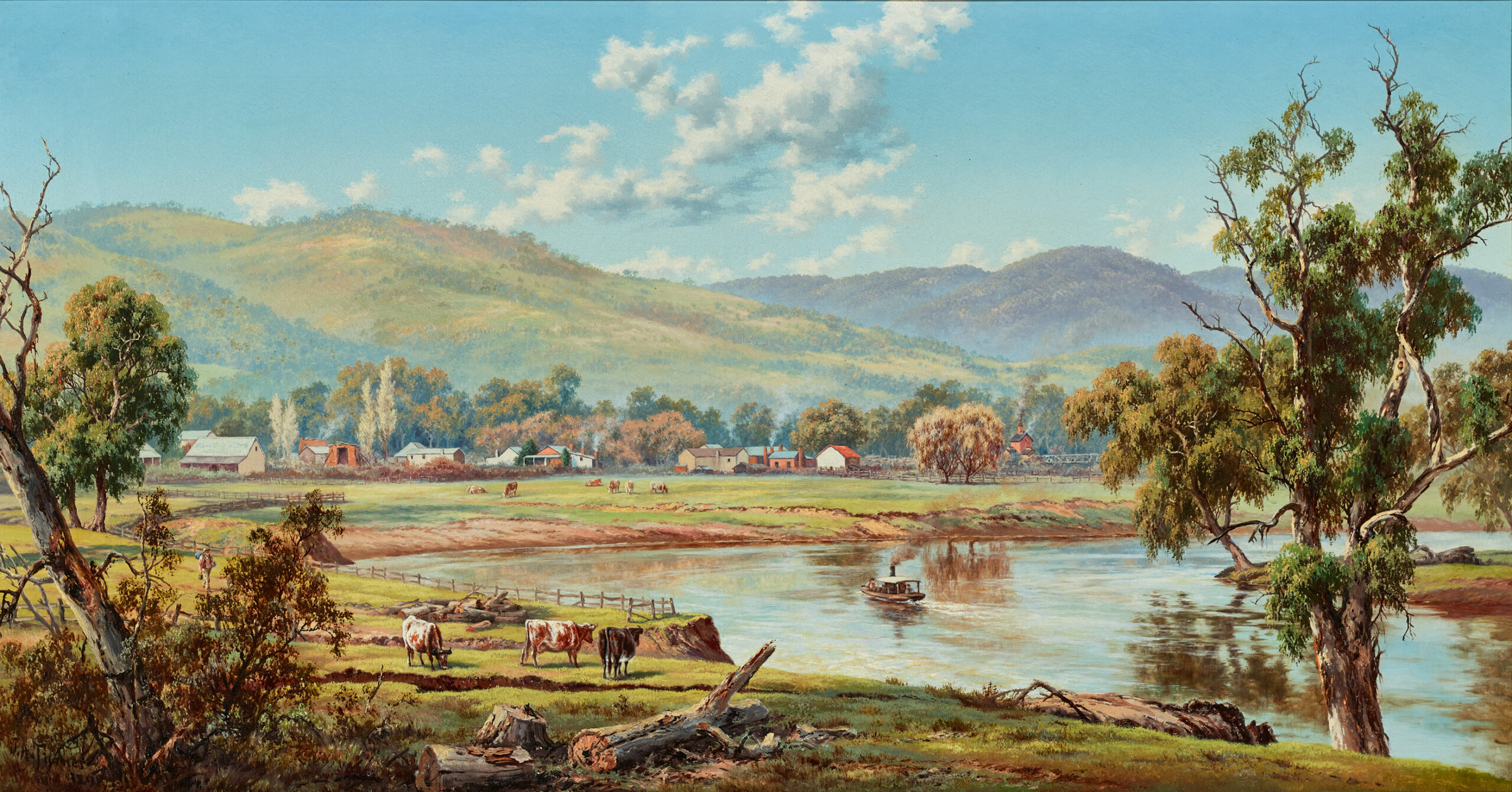 RIVER LANDSCAPE (POSSIBLY THE GOULBURN RIVER NEAR SEYMOUR)