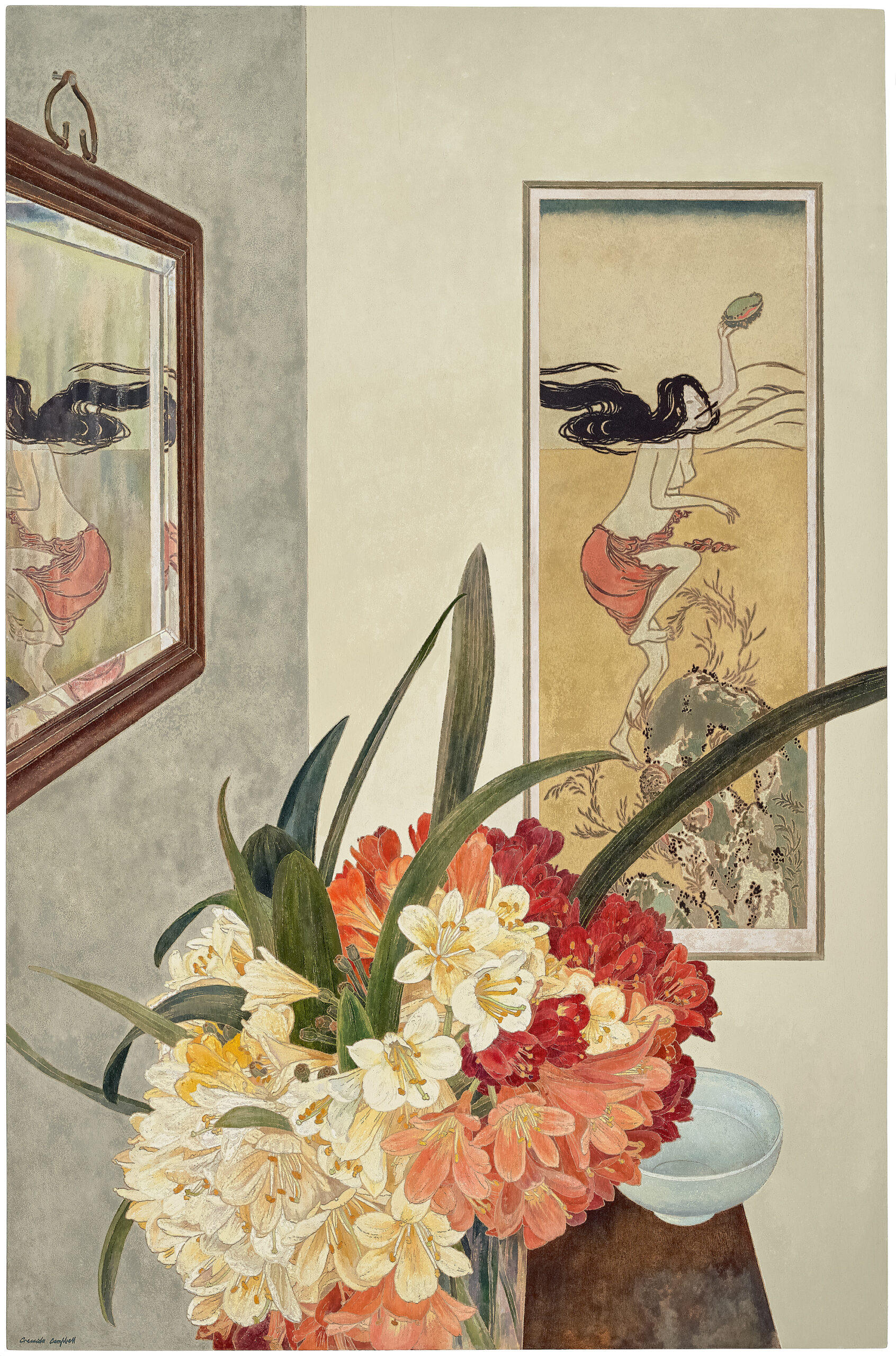 JAPANESE PRINT AND CLIVIAS