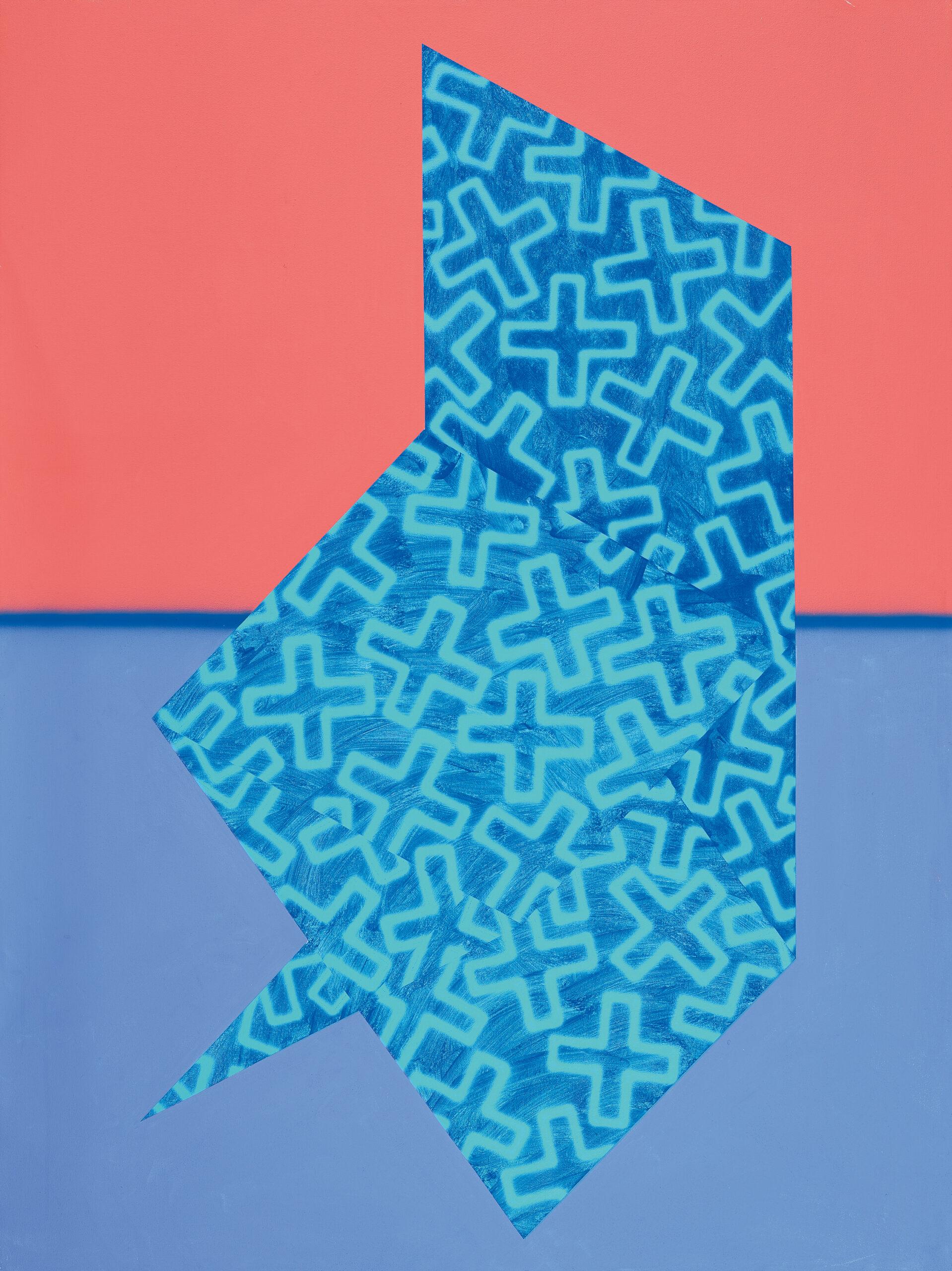 STUDY FOR CHAIR TABLEAU, BLUE X, 1980 – 81