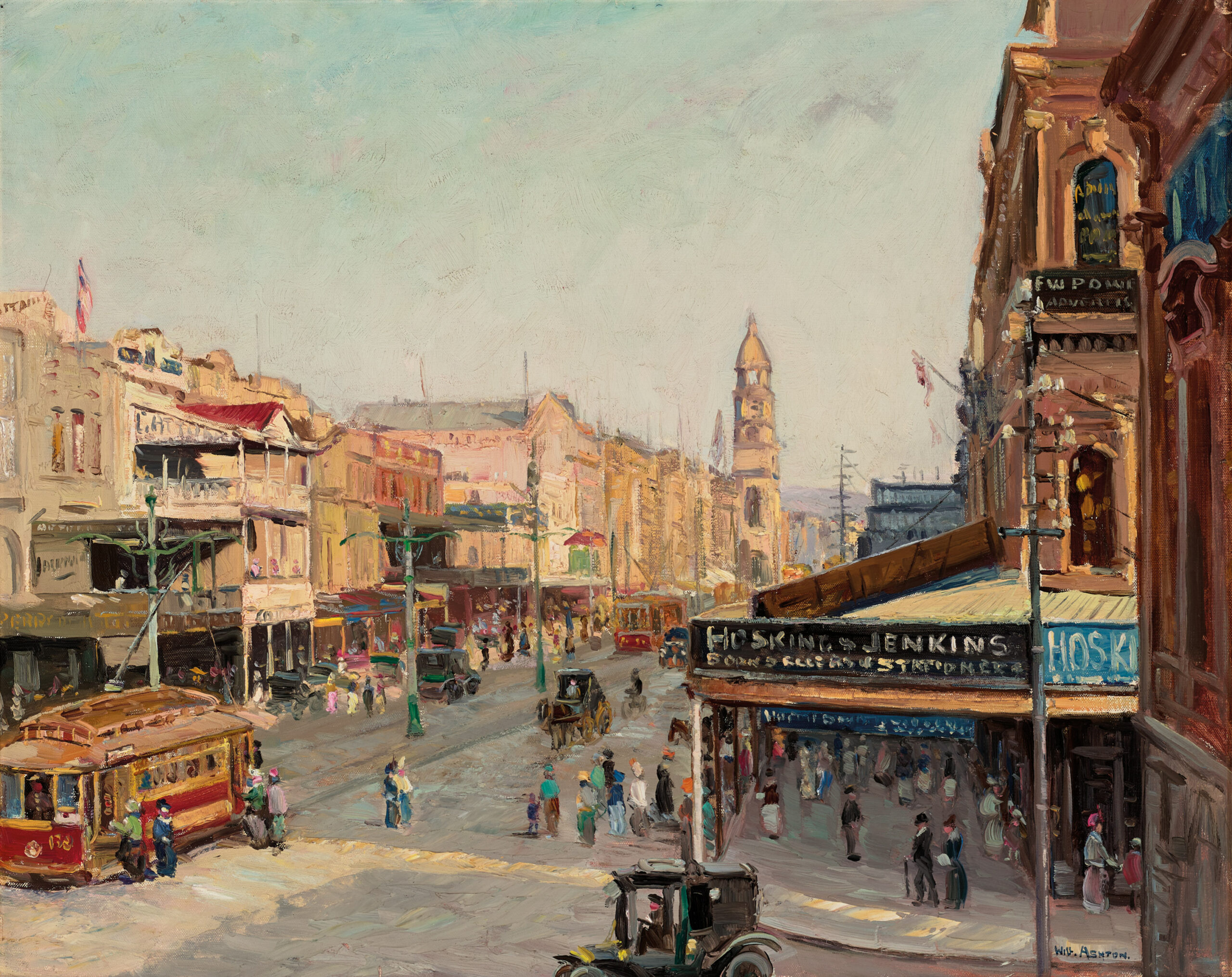 KING WILLIAM STREET LOOKING SOUTH TOWARDS THE TOWN HALL