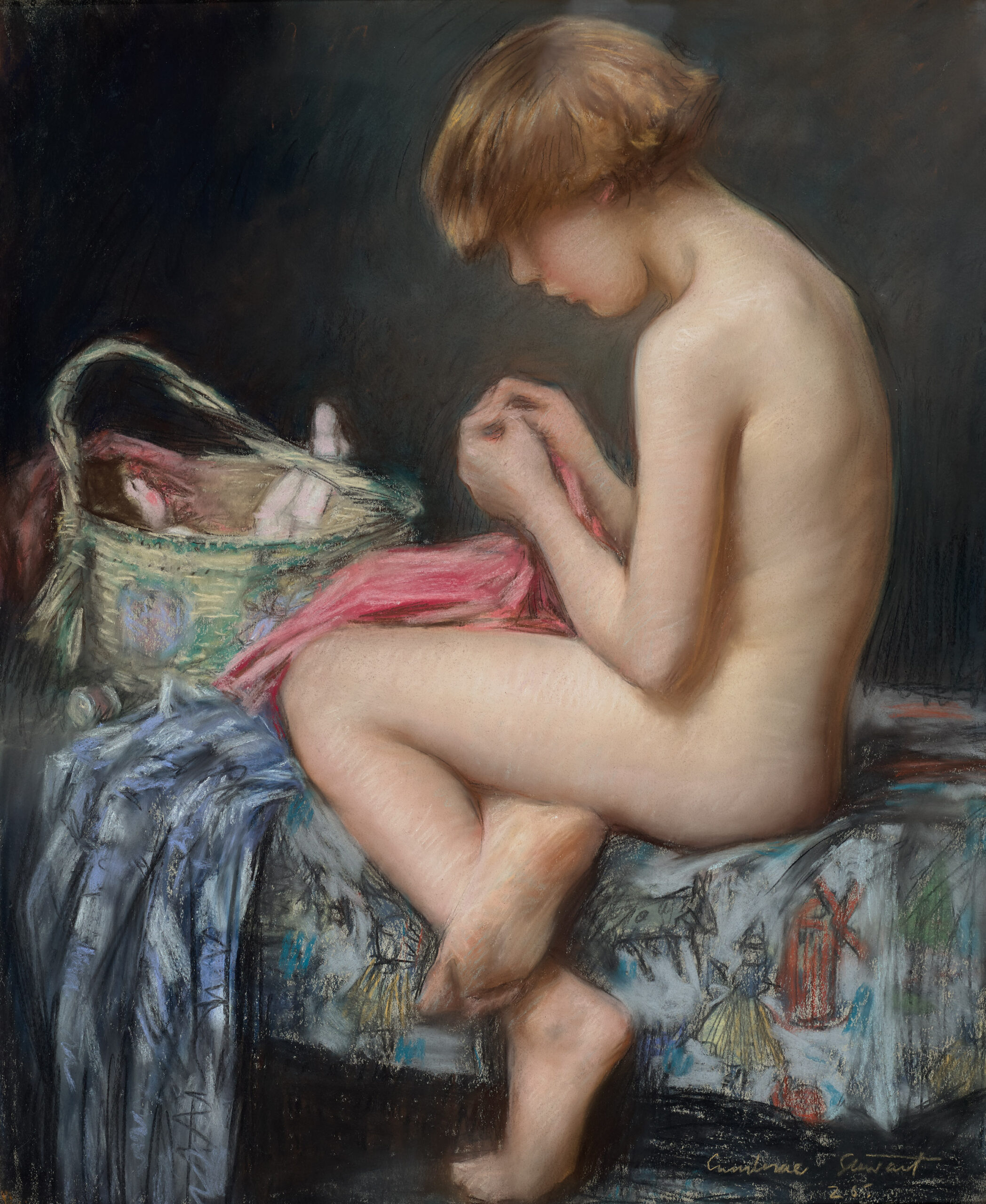 YOUNG GIRL SEWING
