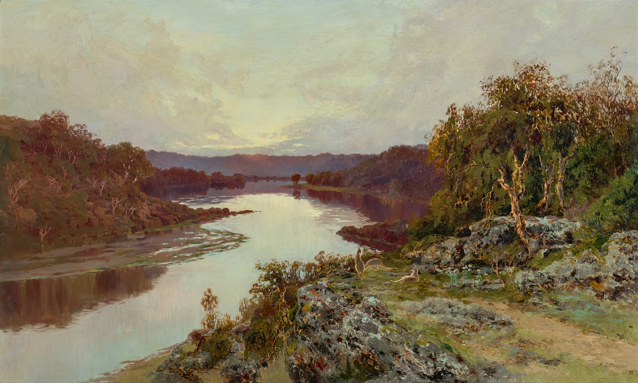 “WHEN THE GLOW IS IN THE WEST”, LANE COVE FROM ABOVE THE BRIDGE